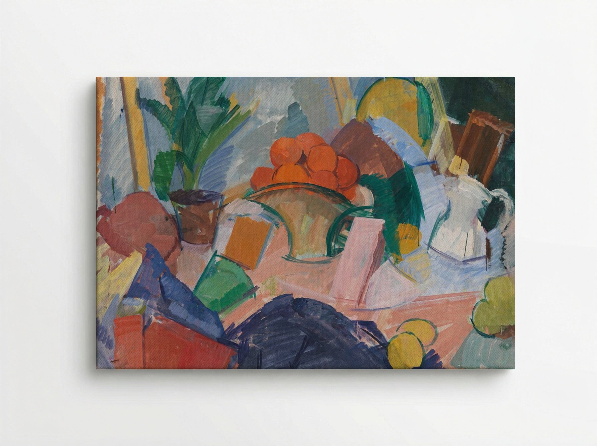 Still Life with Oranges in a Basket - Edvard Weie - Canvas