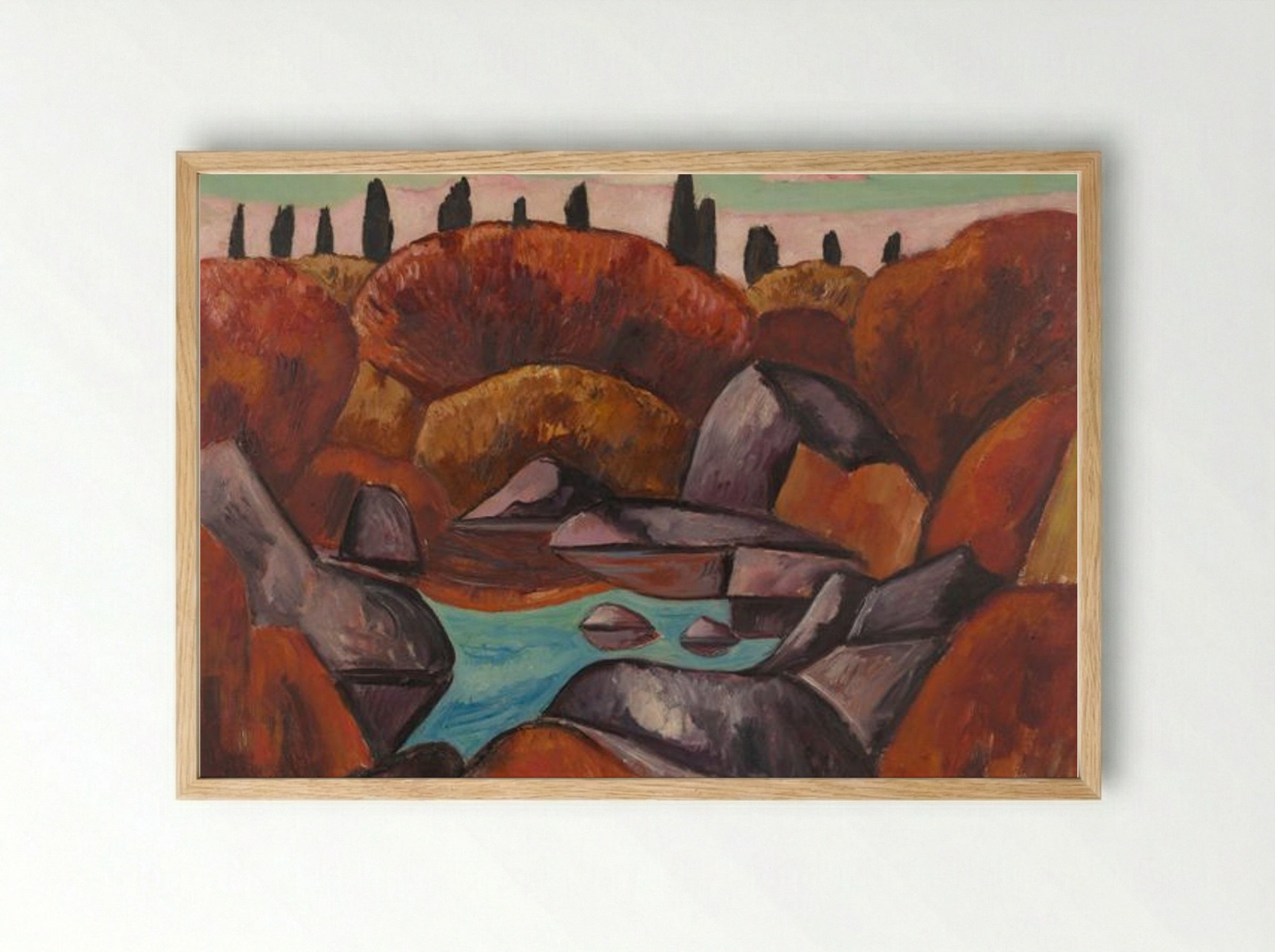 Flaming Pool, Dogtown - Marsden Hartley - Framed Print Wood