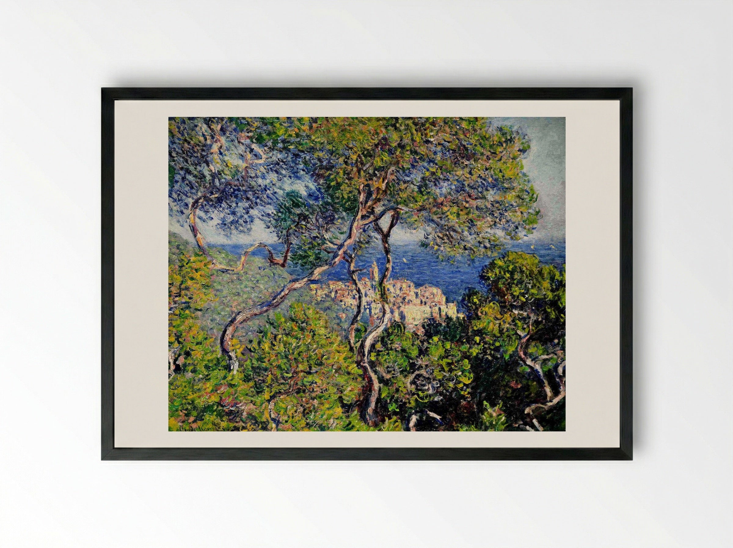 Bordighera - Claude Monet - Framed Print Black