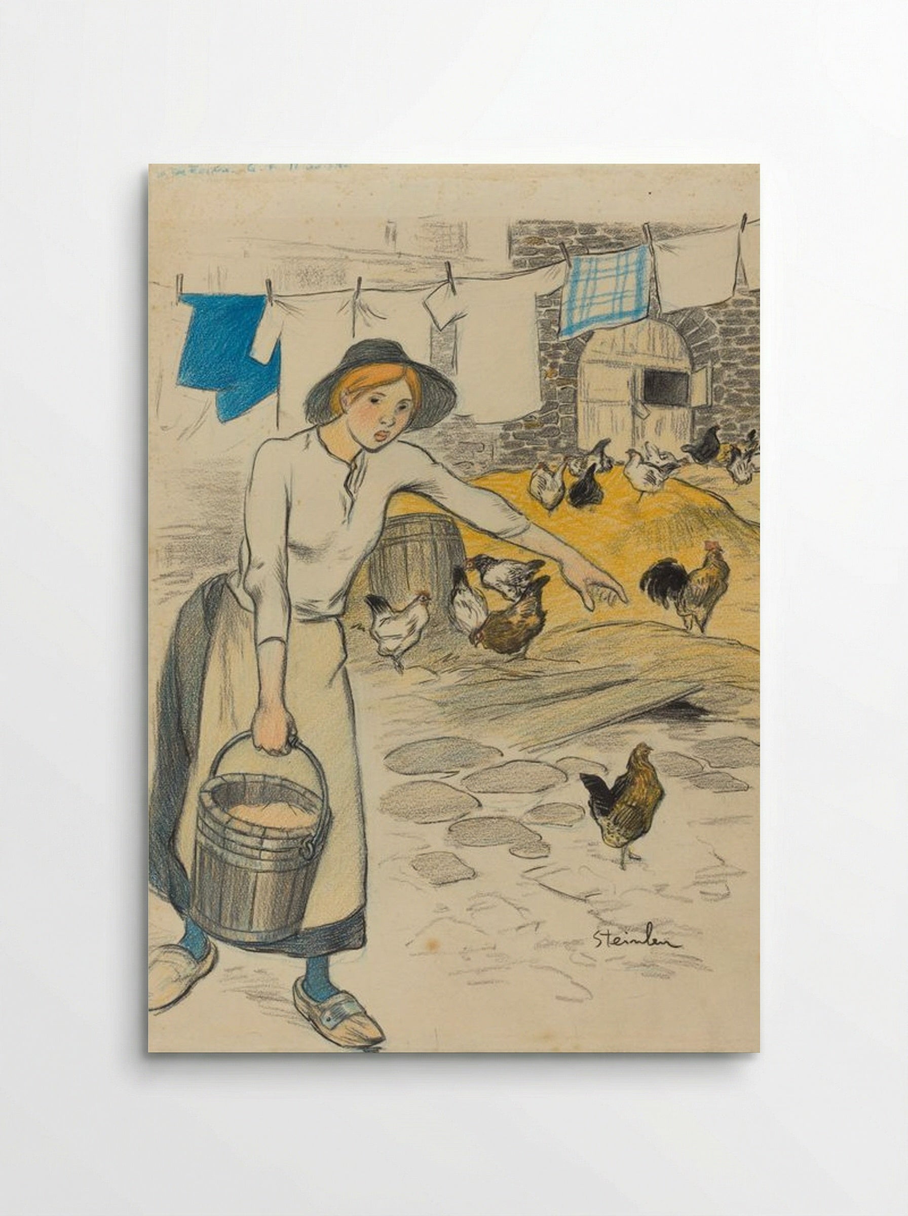 Fille de Ferme - Théophile Alexandre Steinlen - Poster