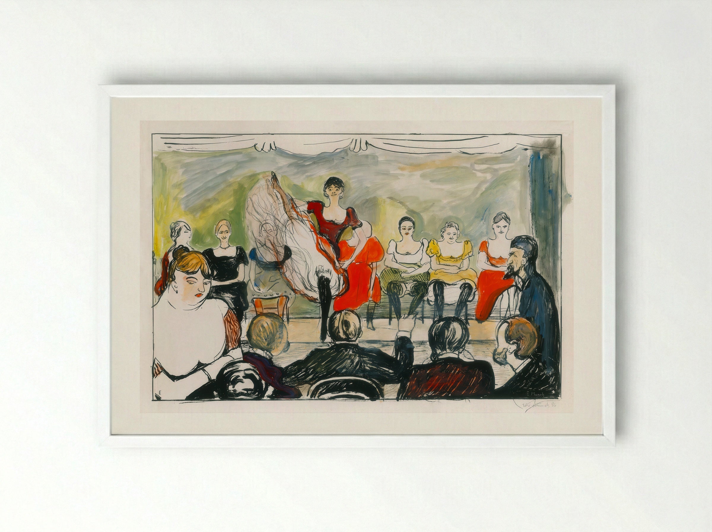 Tingeltangel - Edvard Munch - Framed Print White
