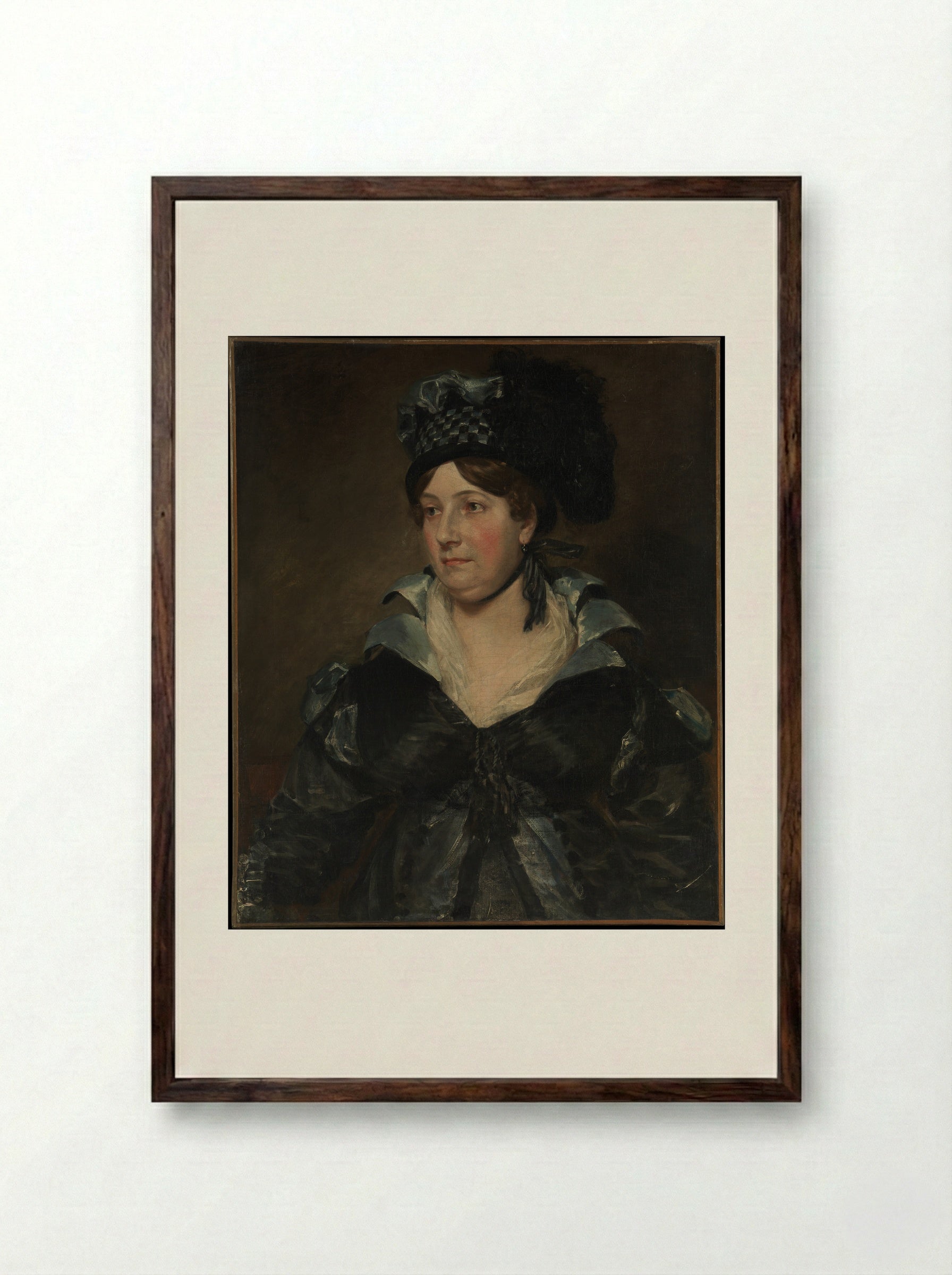 Mrs. James Pulham Sr. (Frances Amys, ca. 1766–1856) - John Constable - Framed Print Dark Wood