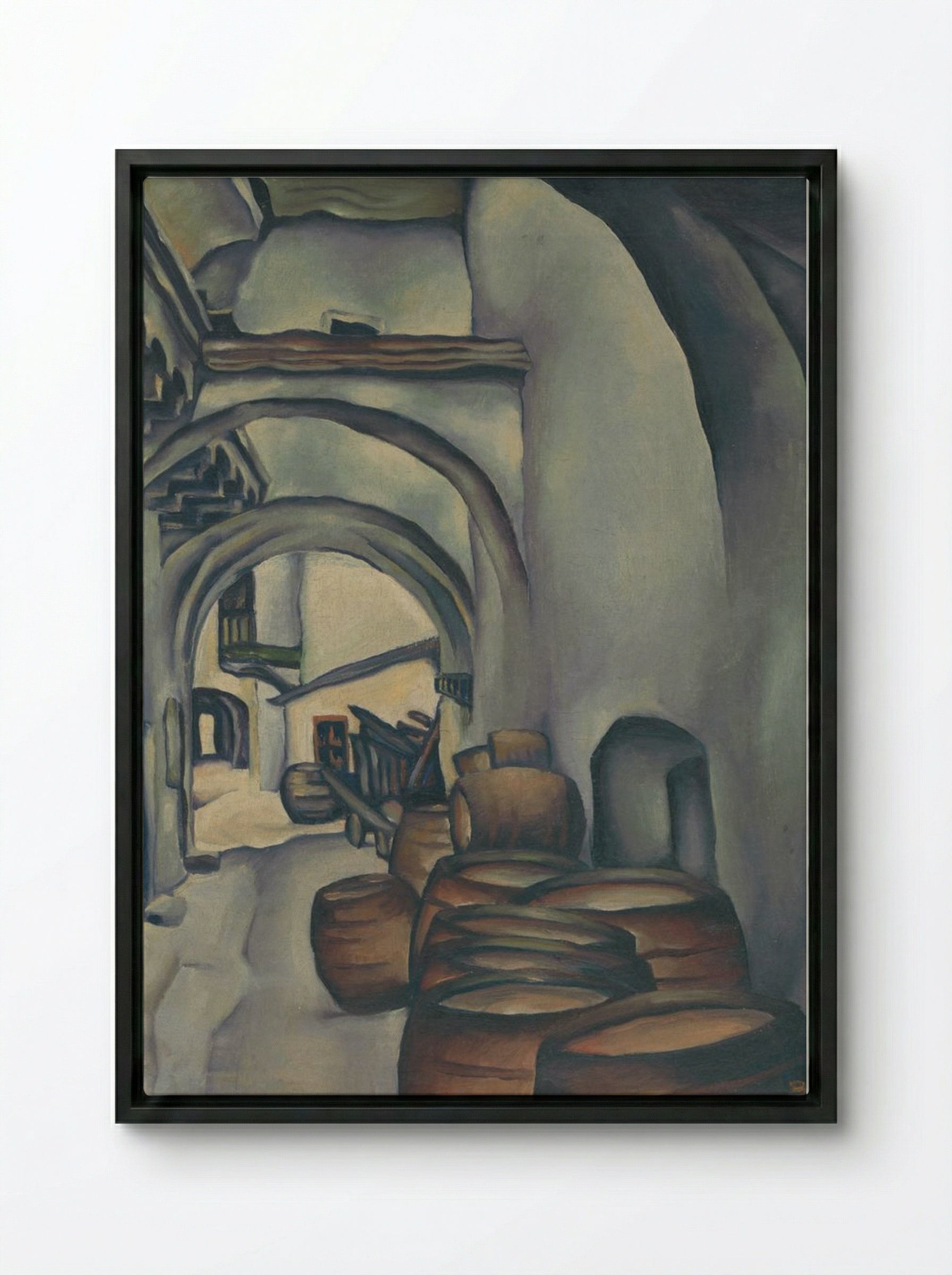 Kositsky Yard - Konstantin Bauer - Framed Canvas Black