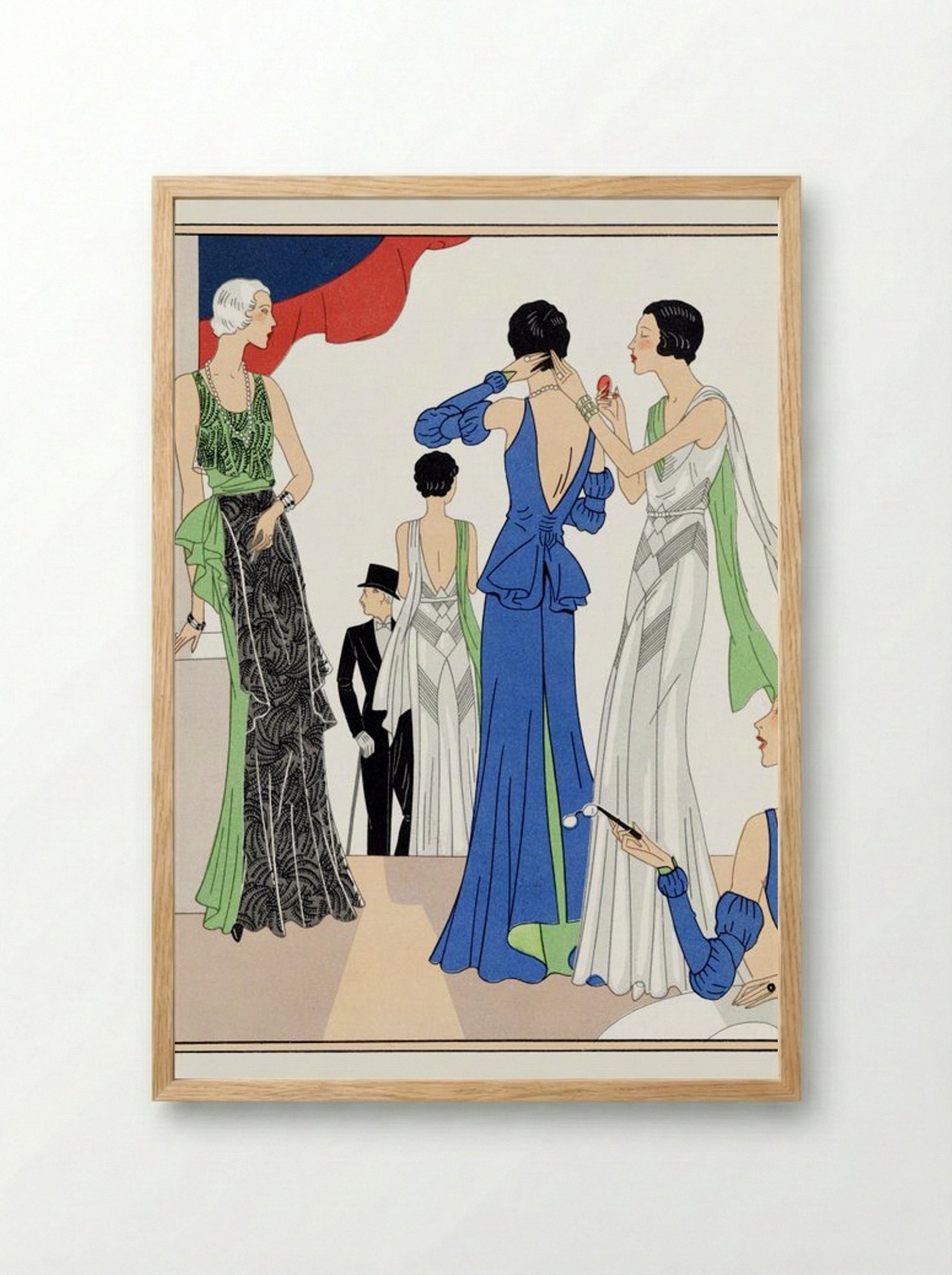 Evening Gowns, 1932 - Joseph Paquin - Framed Print Wood