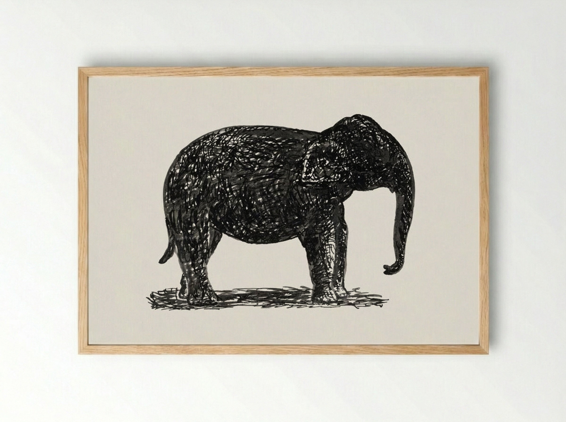 Elephant - Leo Gestel - Framed Print Wood