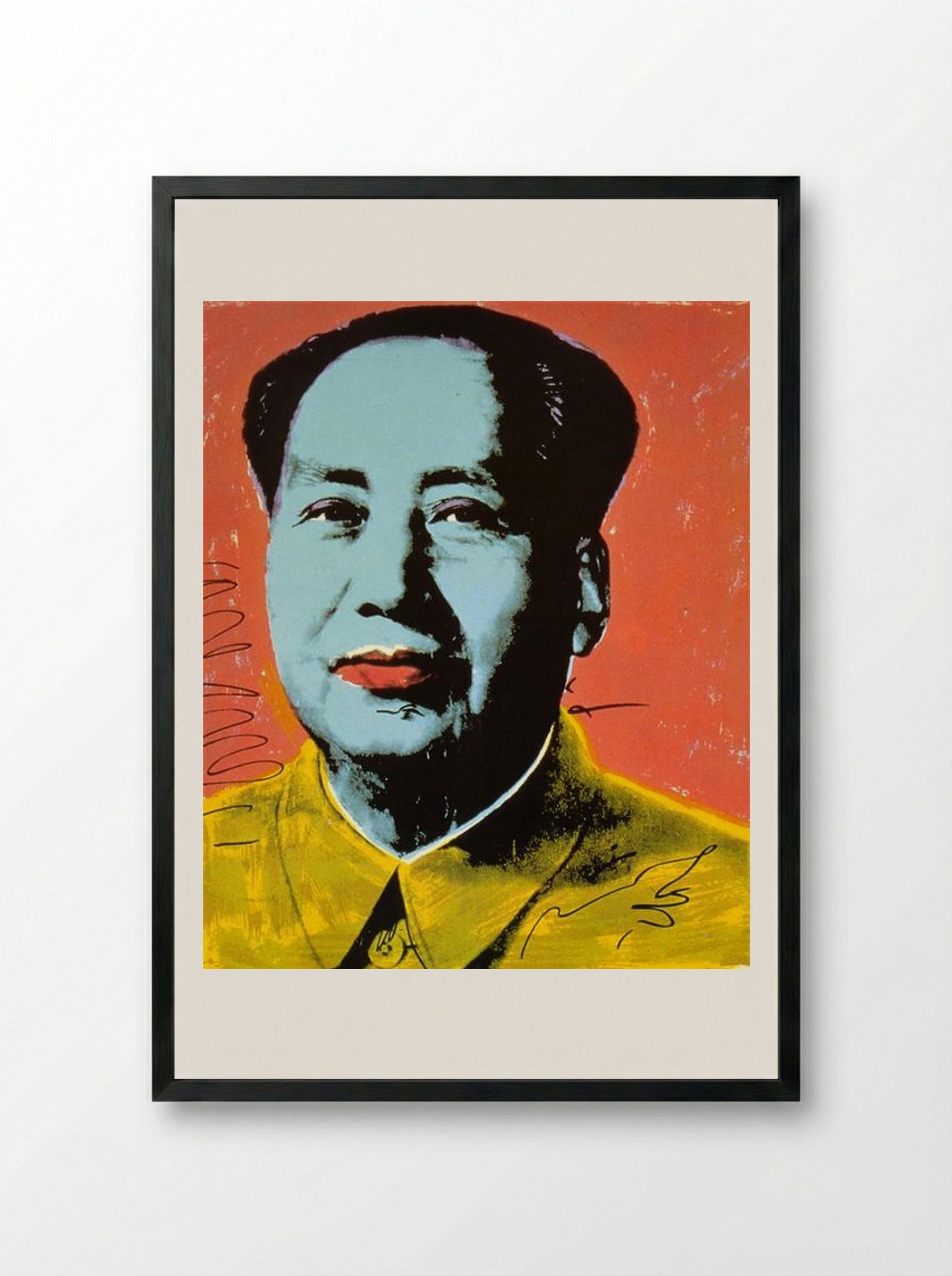 Mao - Andy Warhol - Framed Print Black