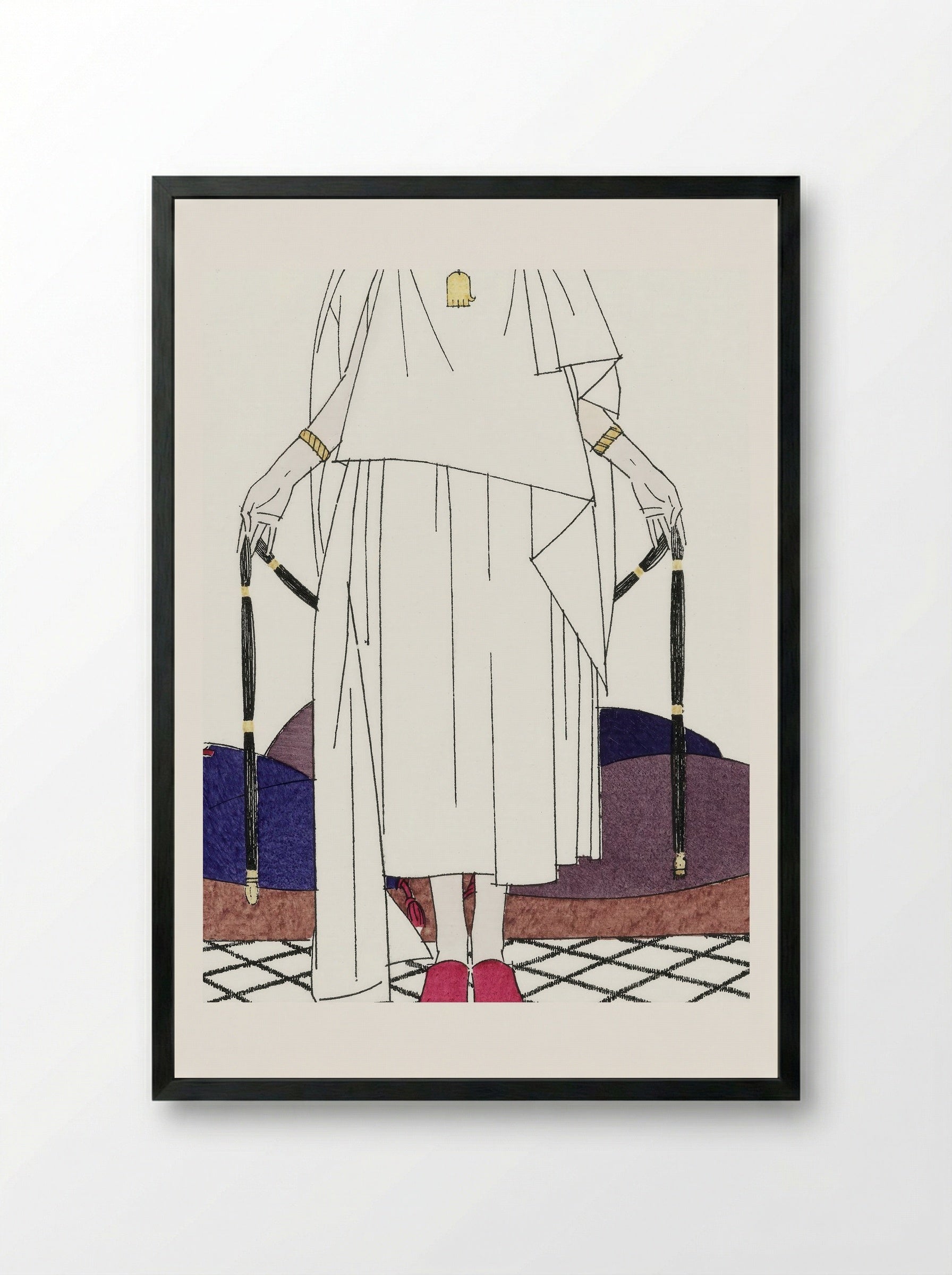 Les Beaux Jours de Fez ou la Fatma Improvisée - Bernard Boutet de Monvel - Framed Print Black