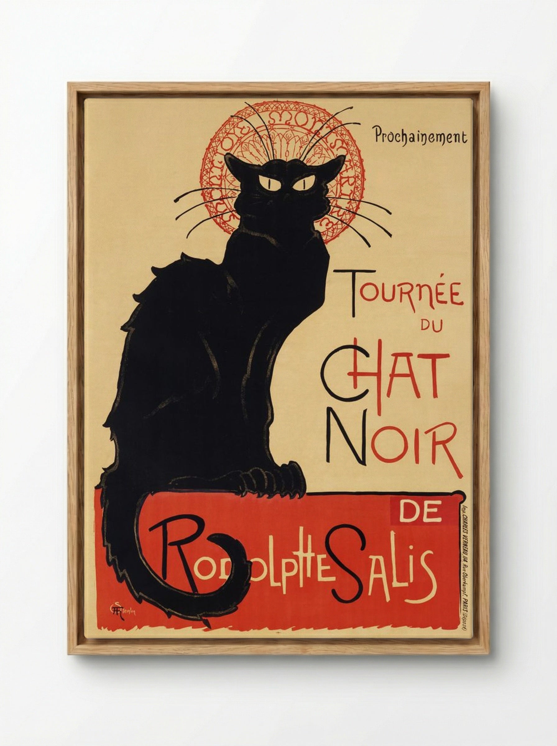 Tournée du Chat Noir - Théophile Alexandre Steinlen - Framed Canvas Wood