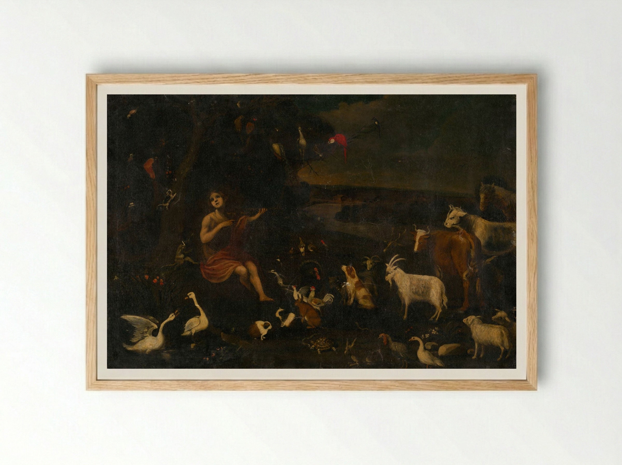 Orpheus Charming the Animals - Roelant Savery - Framed Print Wood
