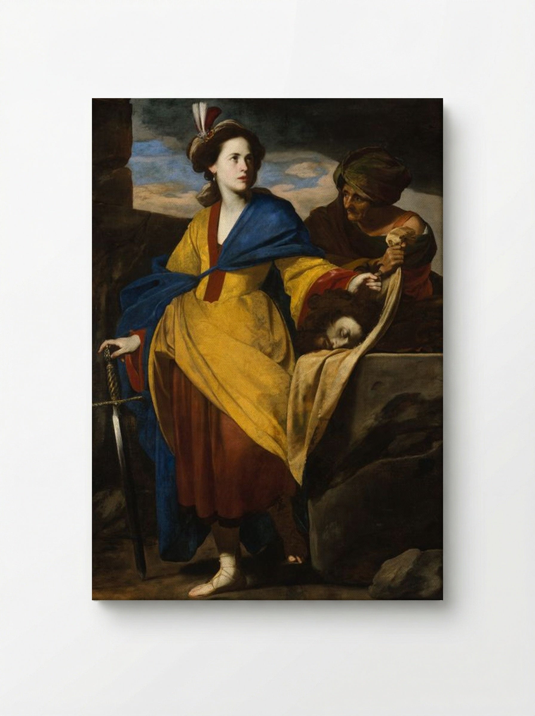 Judith with the Head of Holofernes - Massimo Stanzione - Canvas