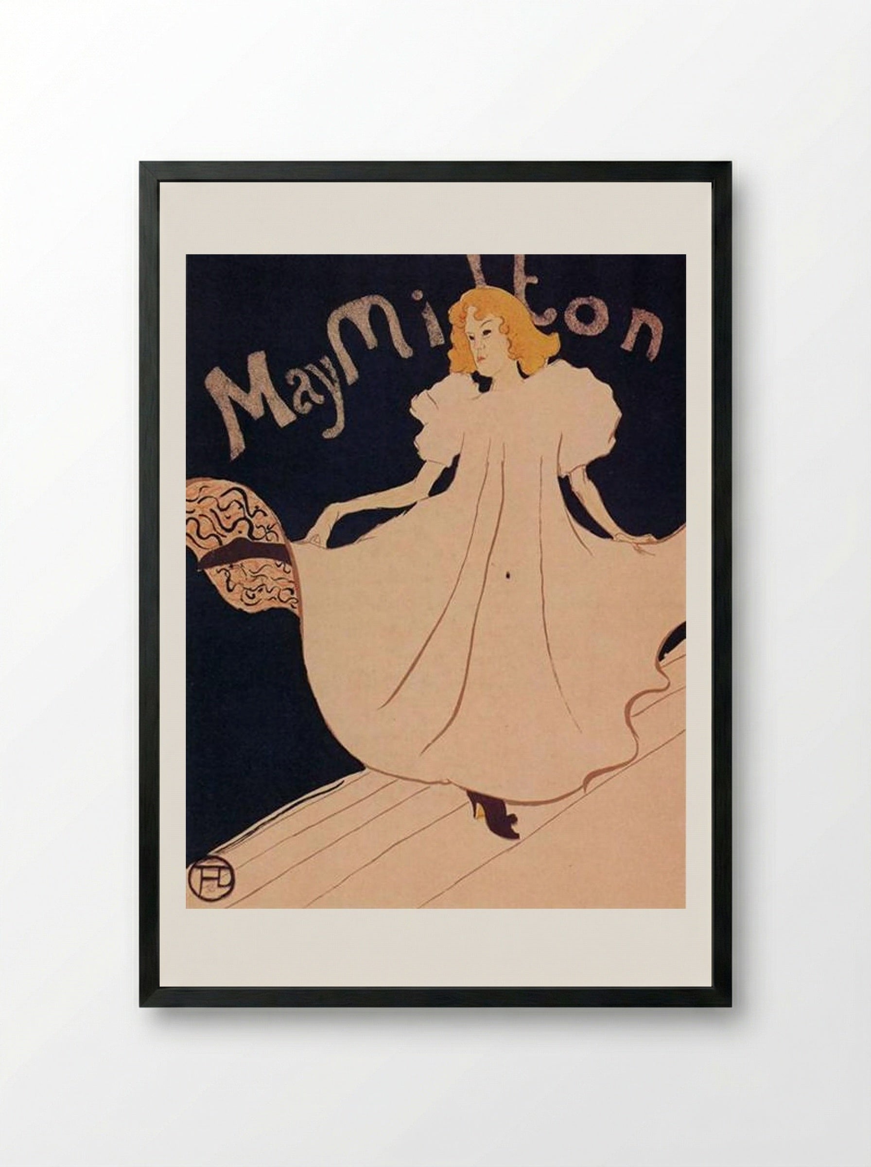 May Milton - Henri de Toulouse-Lautrec - Framed Print Black