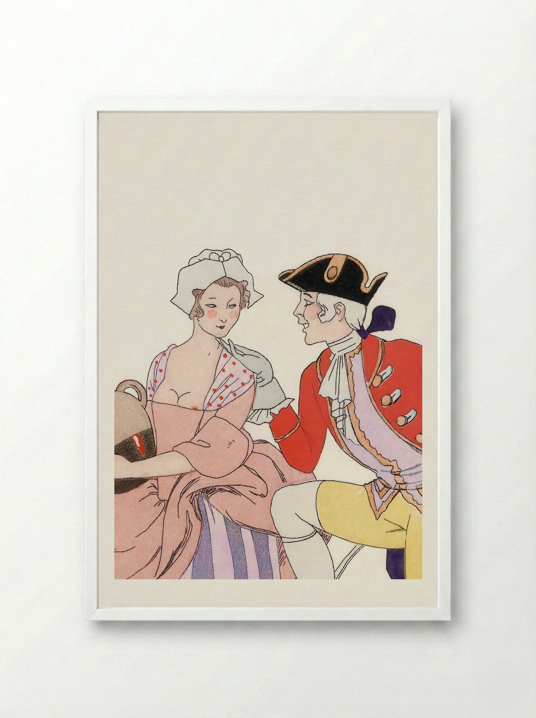 La Cruche caffée - George Barbier - Framed Print White