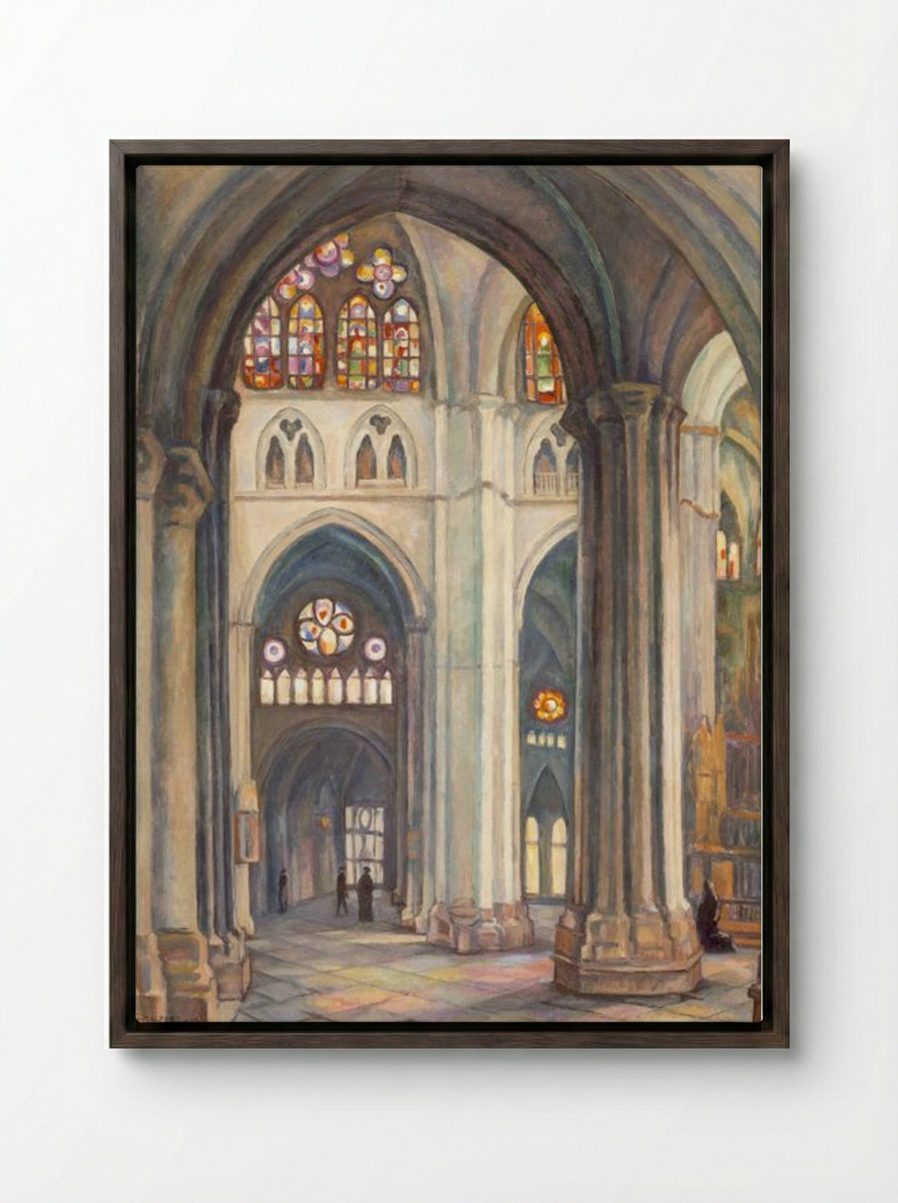 Toledo Cathedral - Samuel Halpert - Framed Canvas Dark Wood