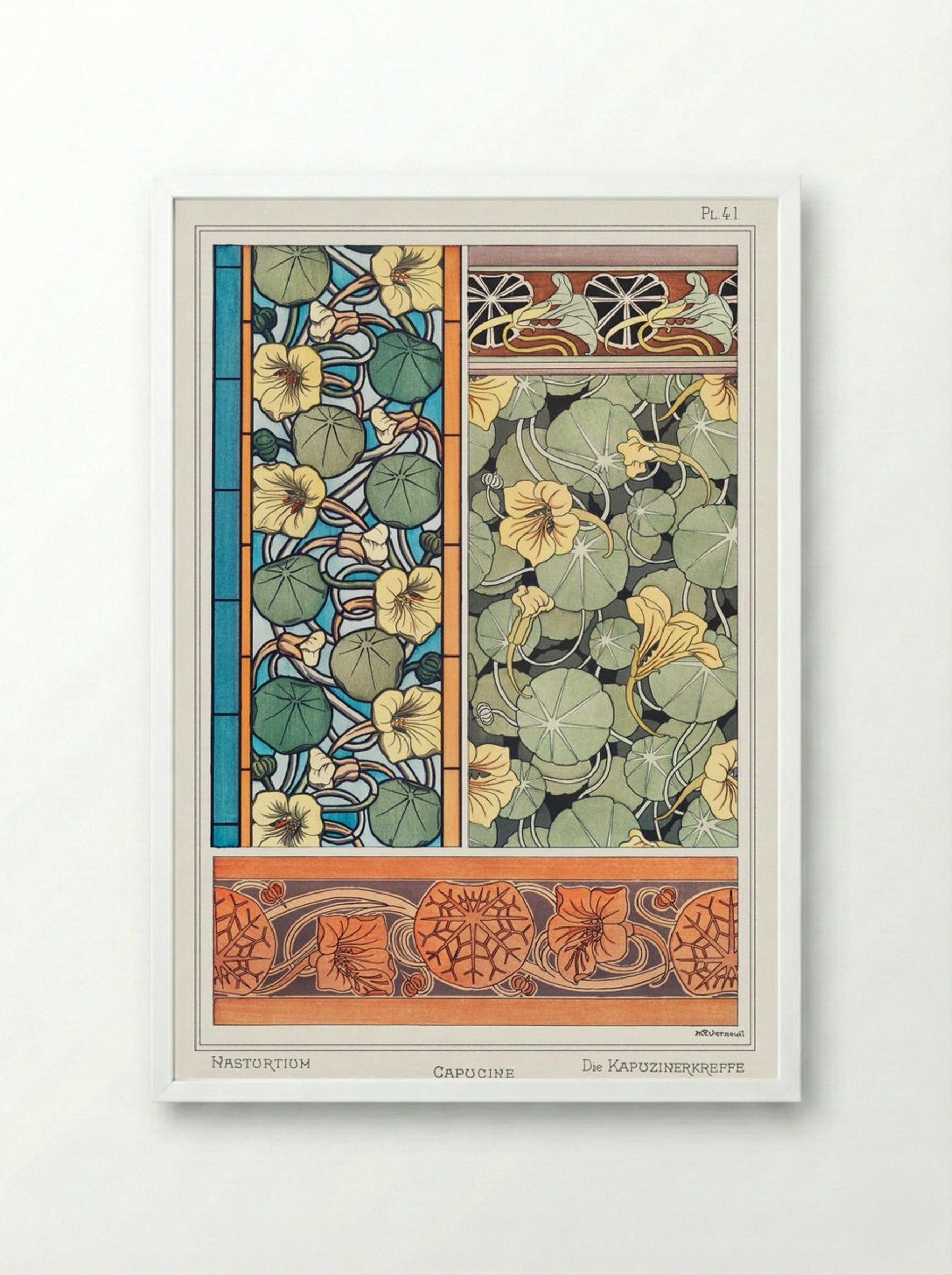 Capucine, from La Plante et ses Applications ornementales - Maurice Pillard Verneuil - Framed Print White