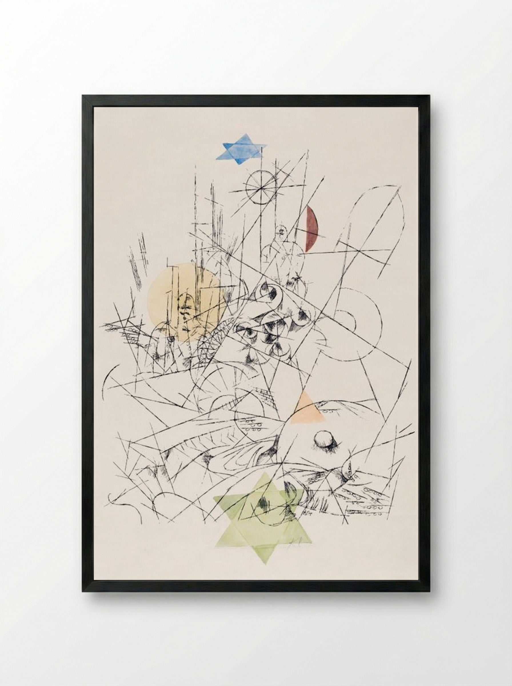 Hope and Destruction (Zerstörung und Hoffnung) - Paul Klee - Framed Print Black