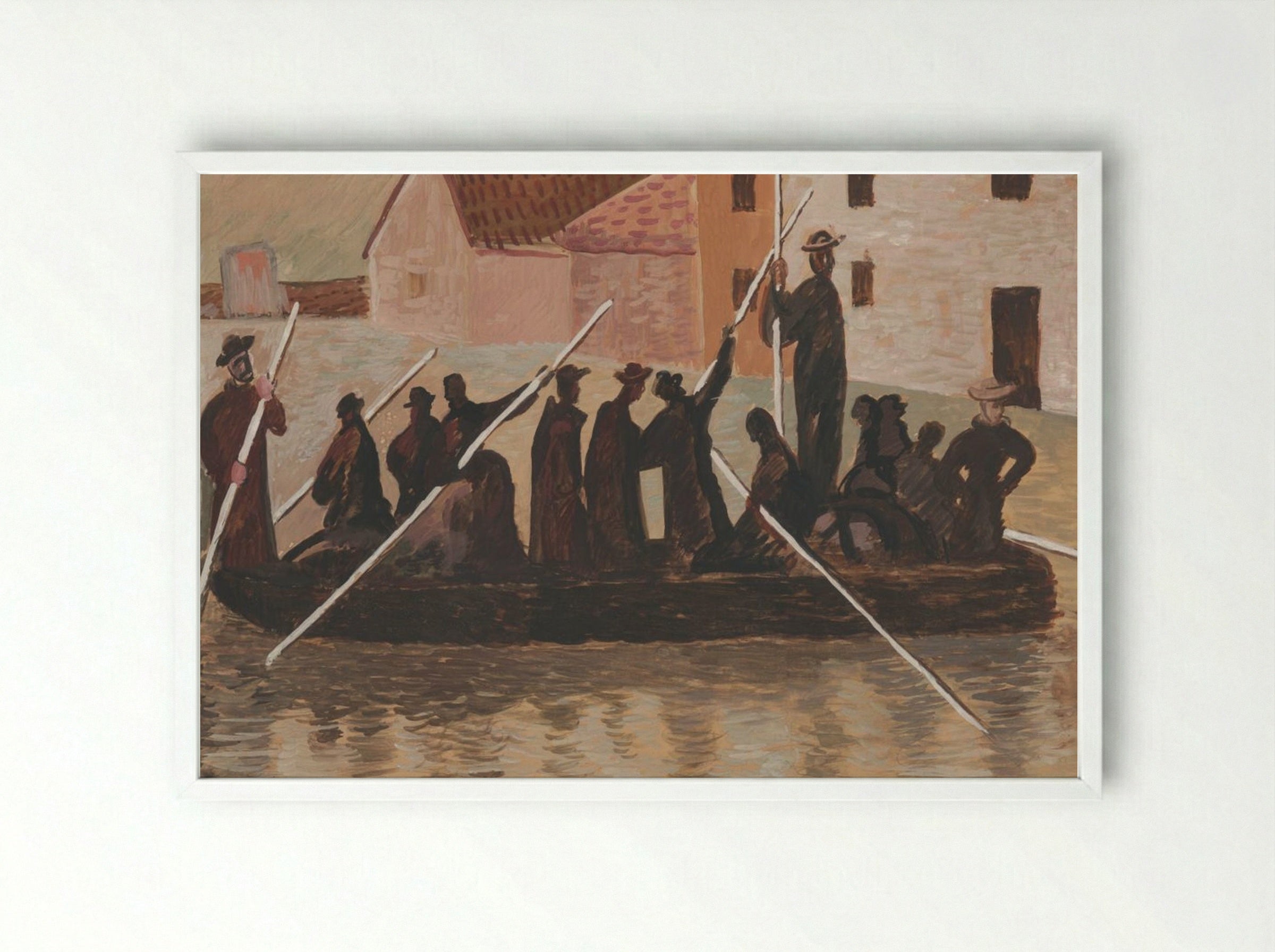 The Flood - Cyprián Majerník - Framed Print White
