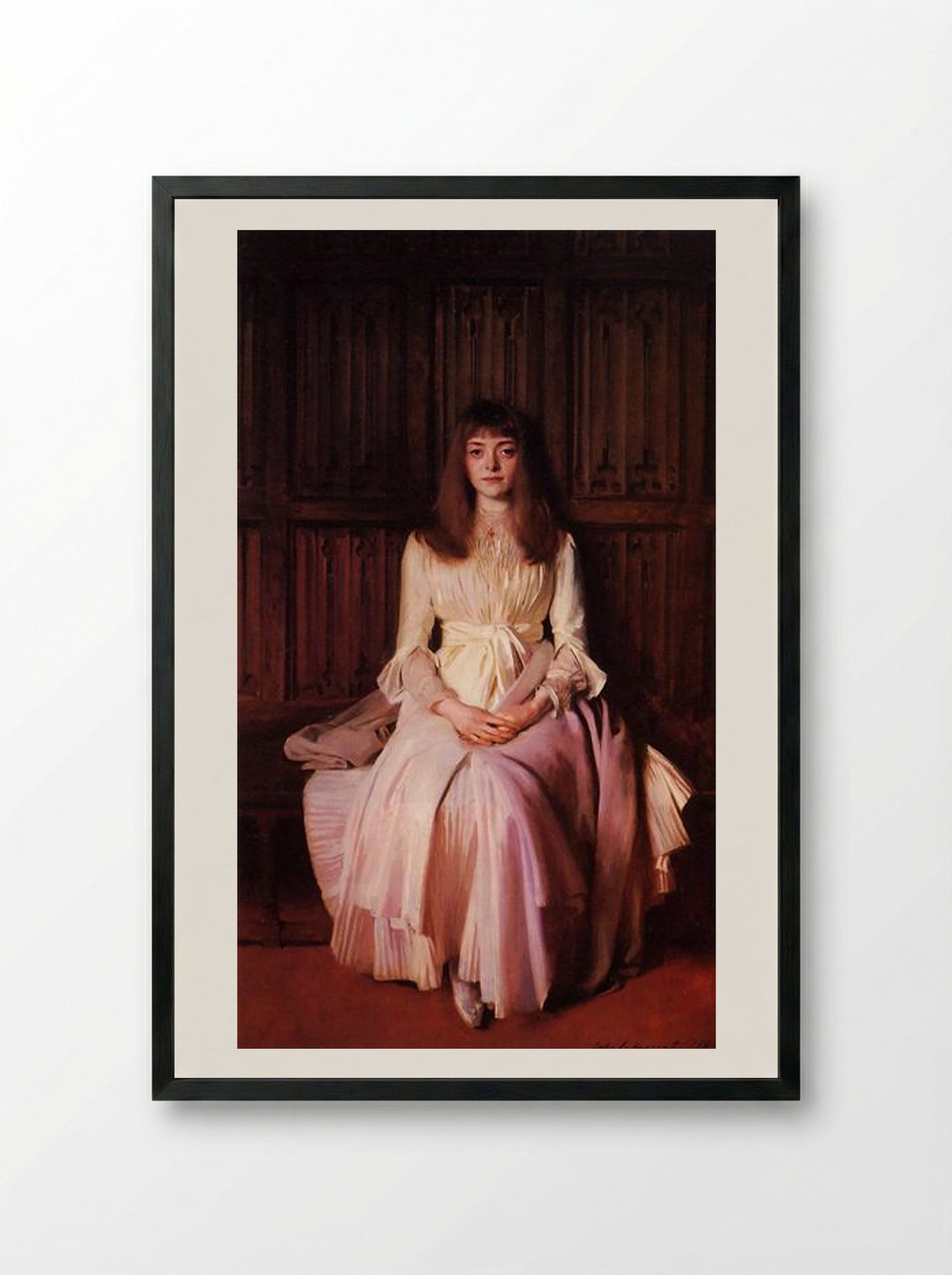 Miss Elsie Palmer - John Singer Sargent - Framed Print Black