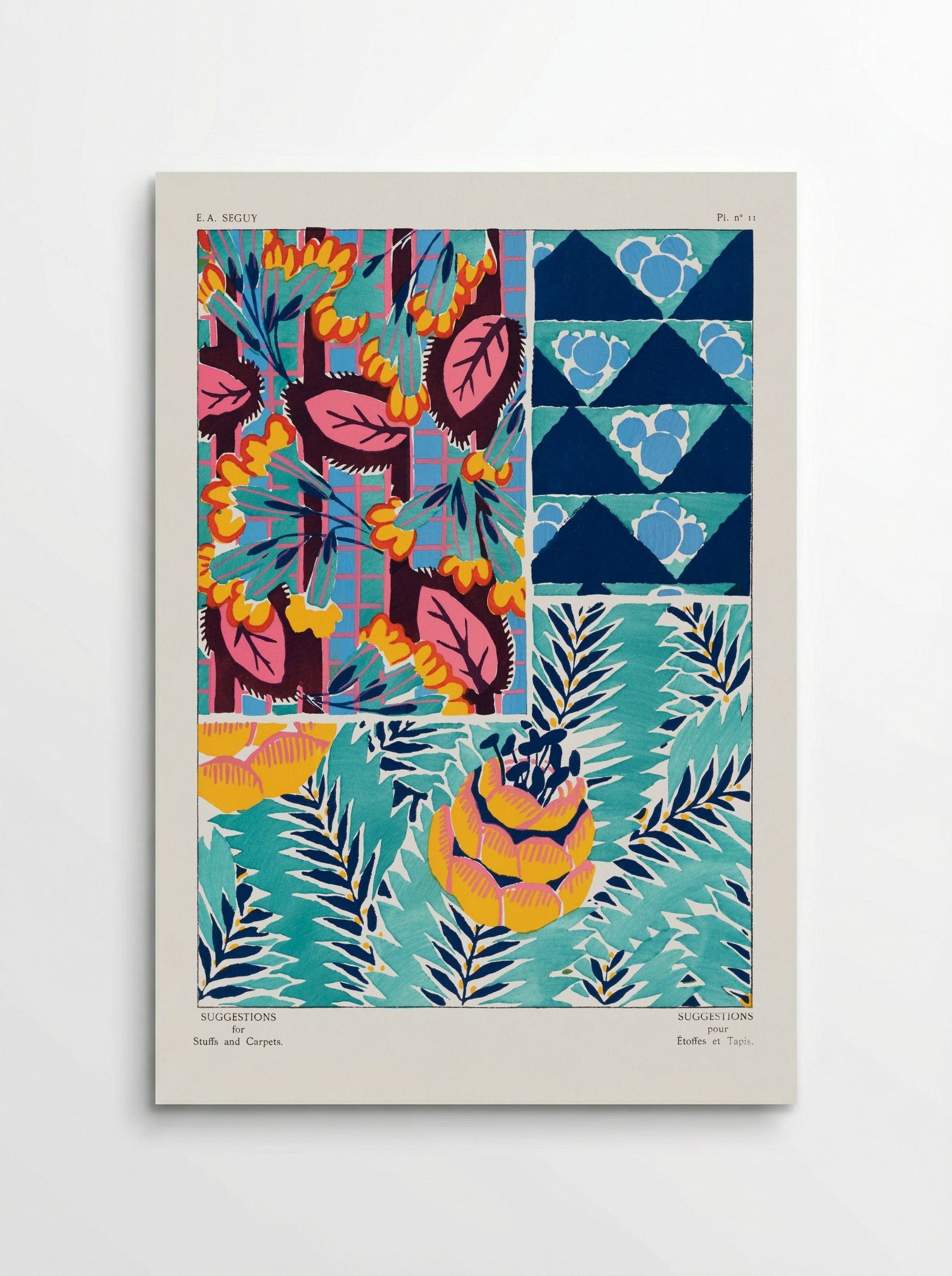 Suggestions for Stuffs and Carpets, Plate 11 - Émile-Allain Séguy - Poster