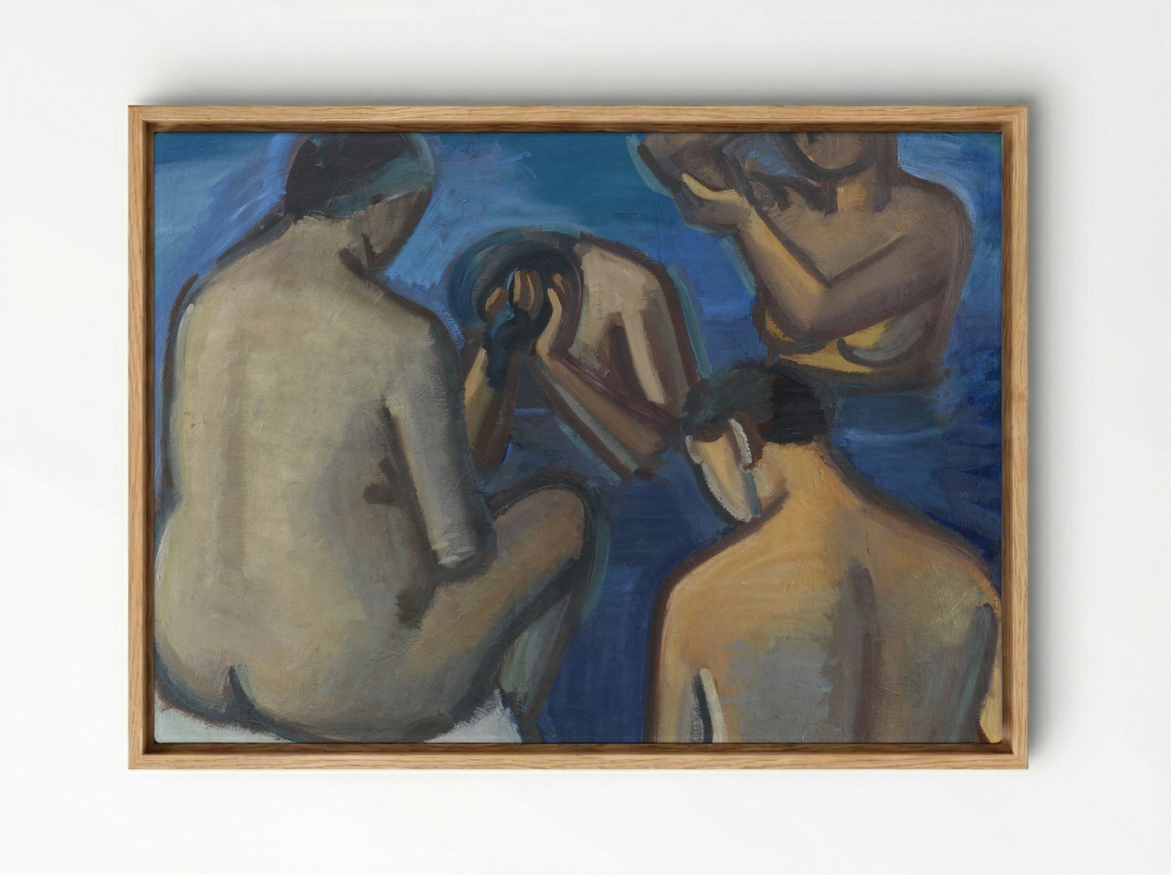 After the Bath - Vilhelm Lundstrøm - Framed Canvas Wood