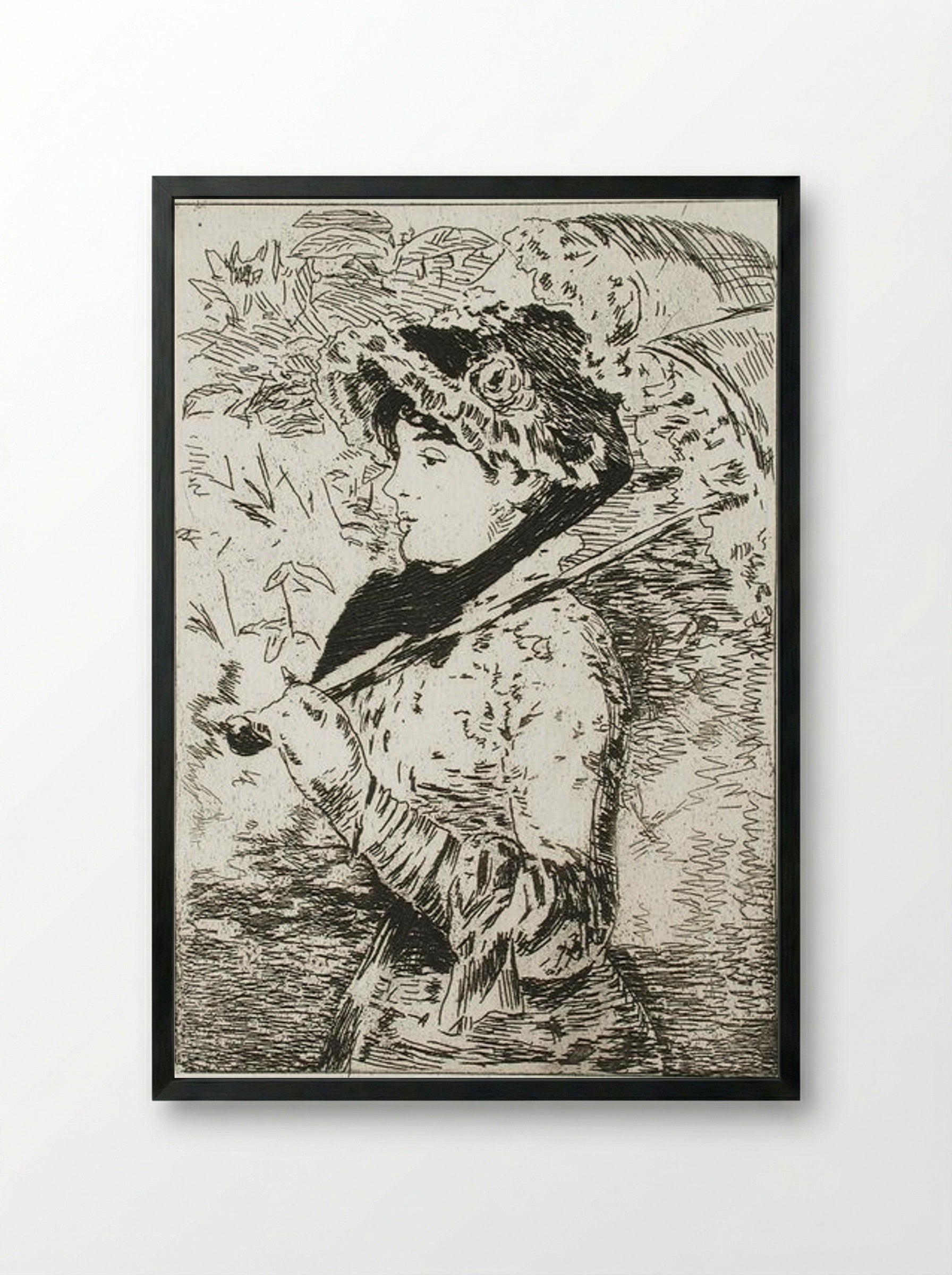 Jeanne (Spring) (Jeanne II) - Édouard Manet - Framed Print Black