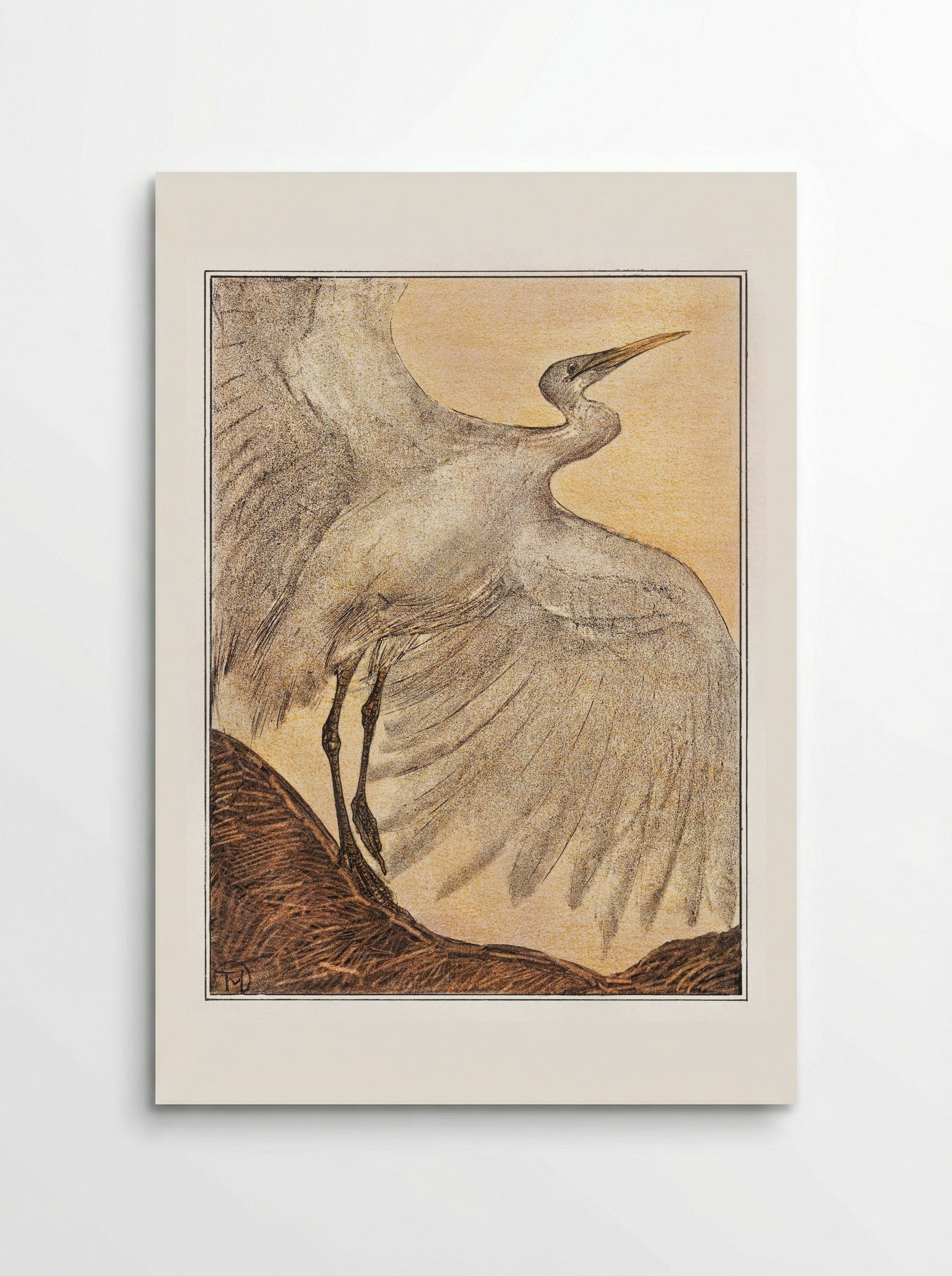 Zilverreiger (Heron) - Theo van Hoytema - Poster
