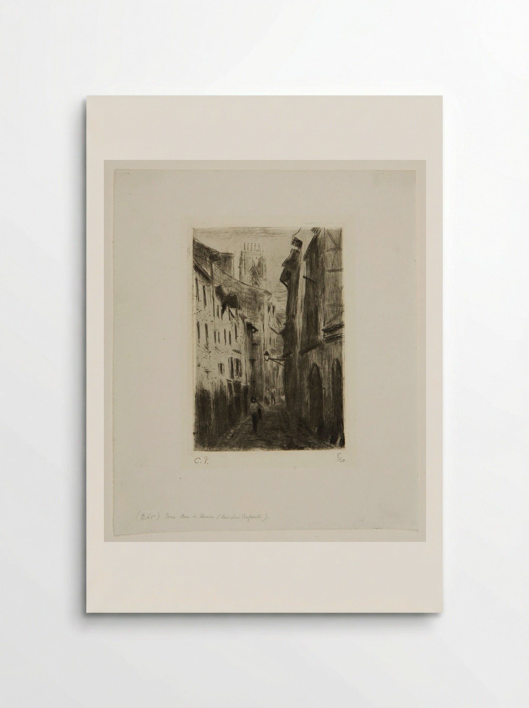 A Street in Rouen (Rue des Arpents) - Camille Pissarro - Poster