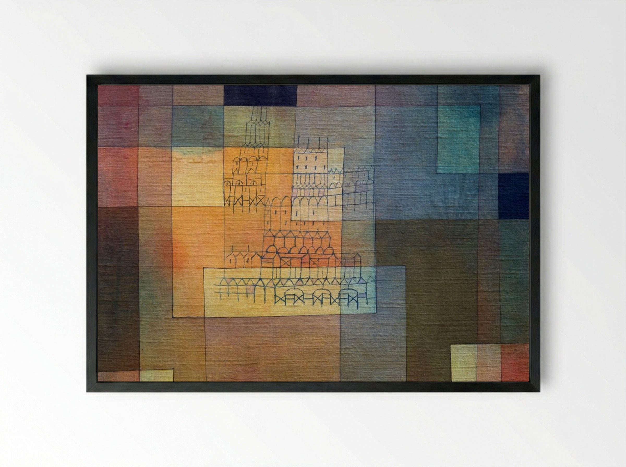 Polyphonic Architecture - Paul Klee - Framed Print Black
