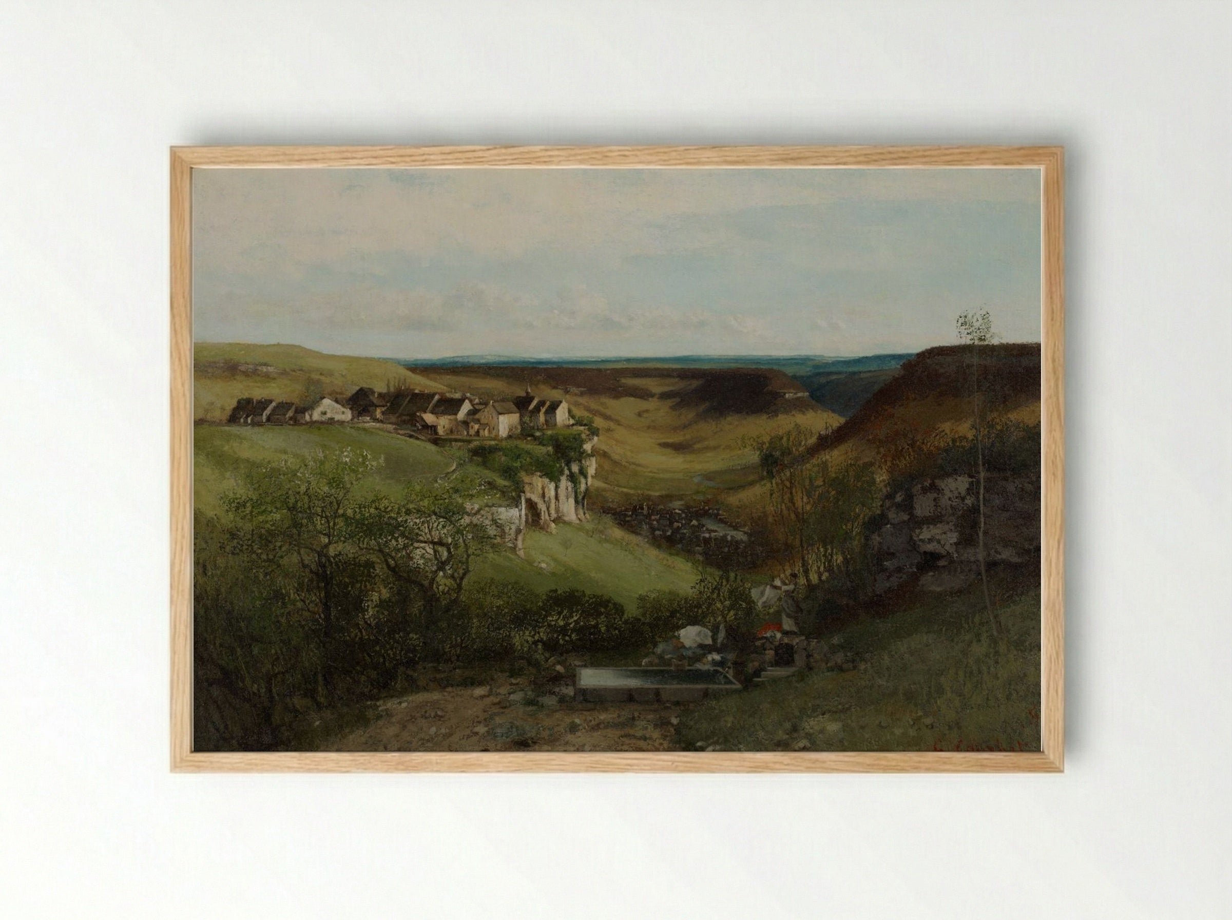 Château d'Ornans - Gustave Courbet - Framed Print Wood