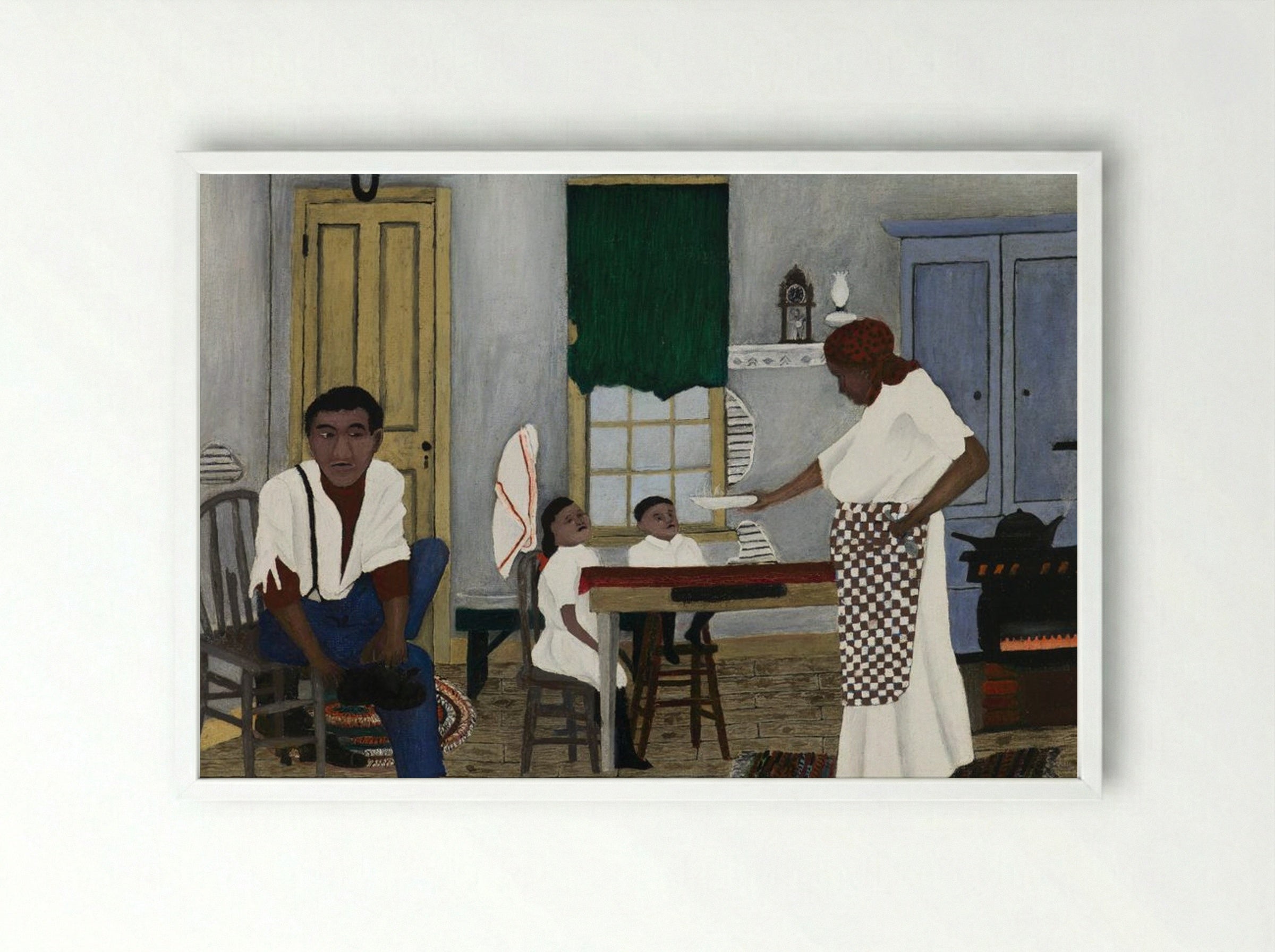 Sunday Morning Breakfast - Horace Pippin - Framed Print White