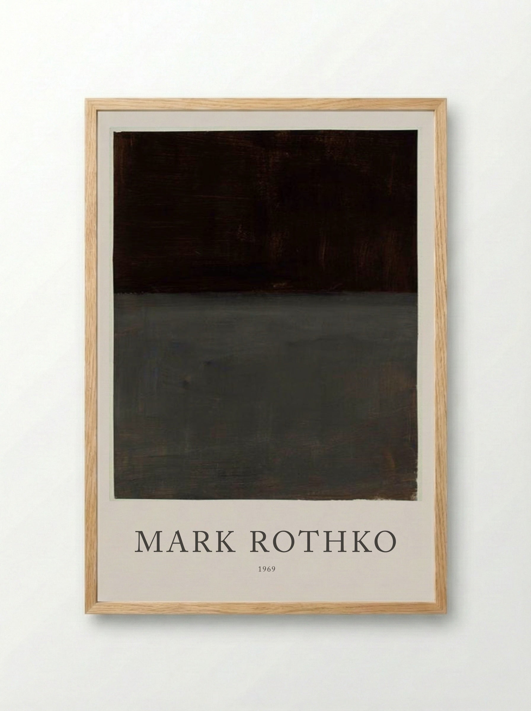 Untitled (Brown and Grey) - Mark Rothko - Framed Print Wood
