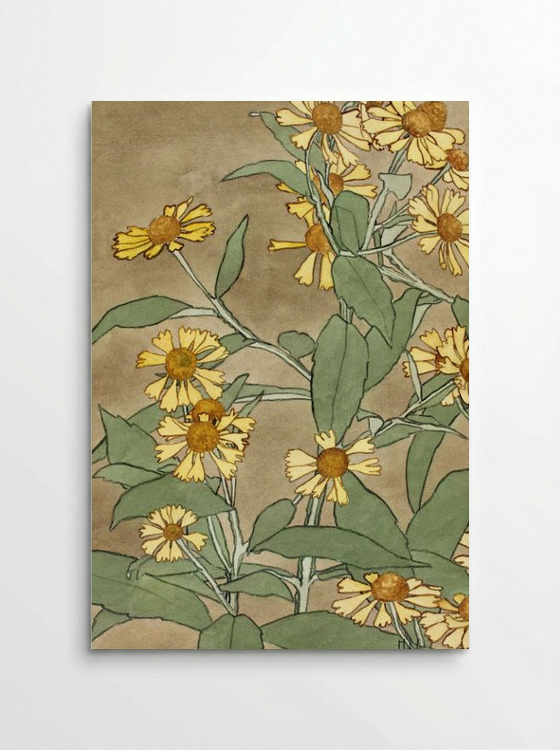 Daisies with Orange Center and Yellow Petals - Hannah Borger Overbeck - Poster