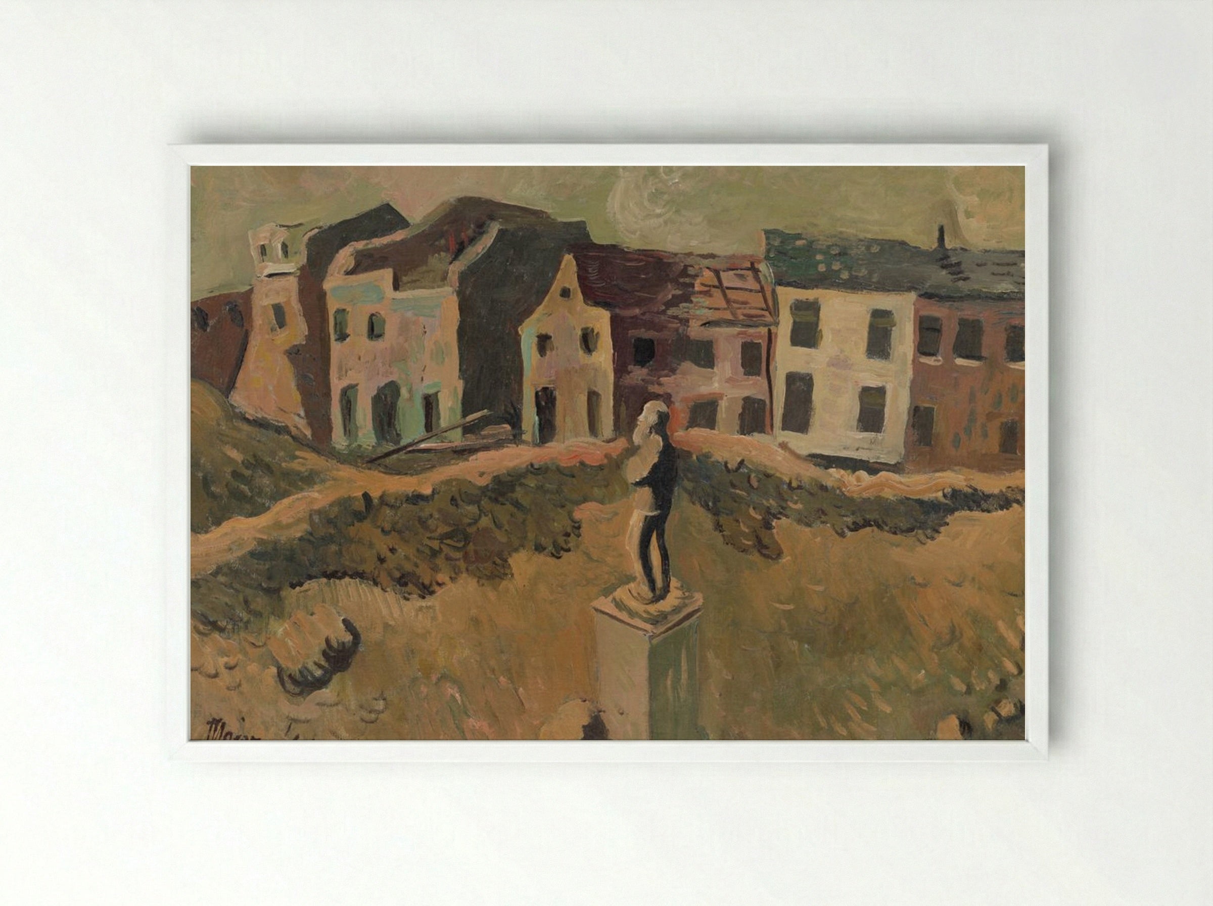 Monument, Memorial of a Famous Man - Cyprián Majerník - Framed Print White