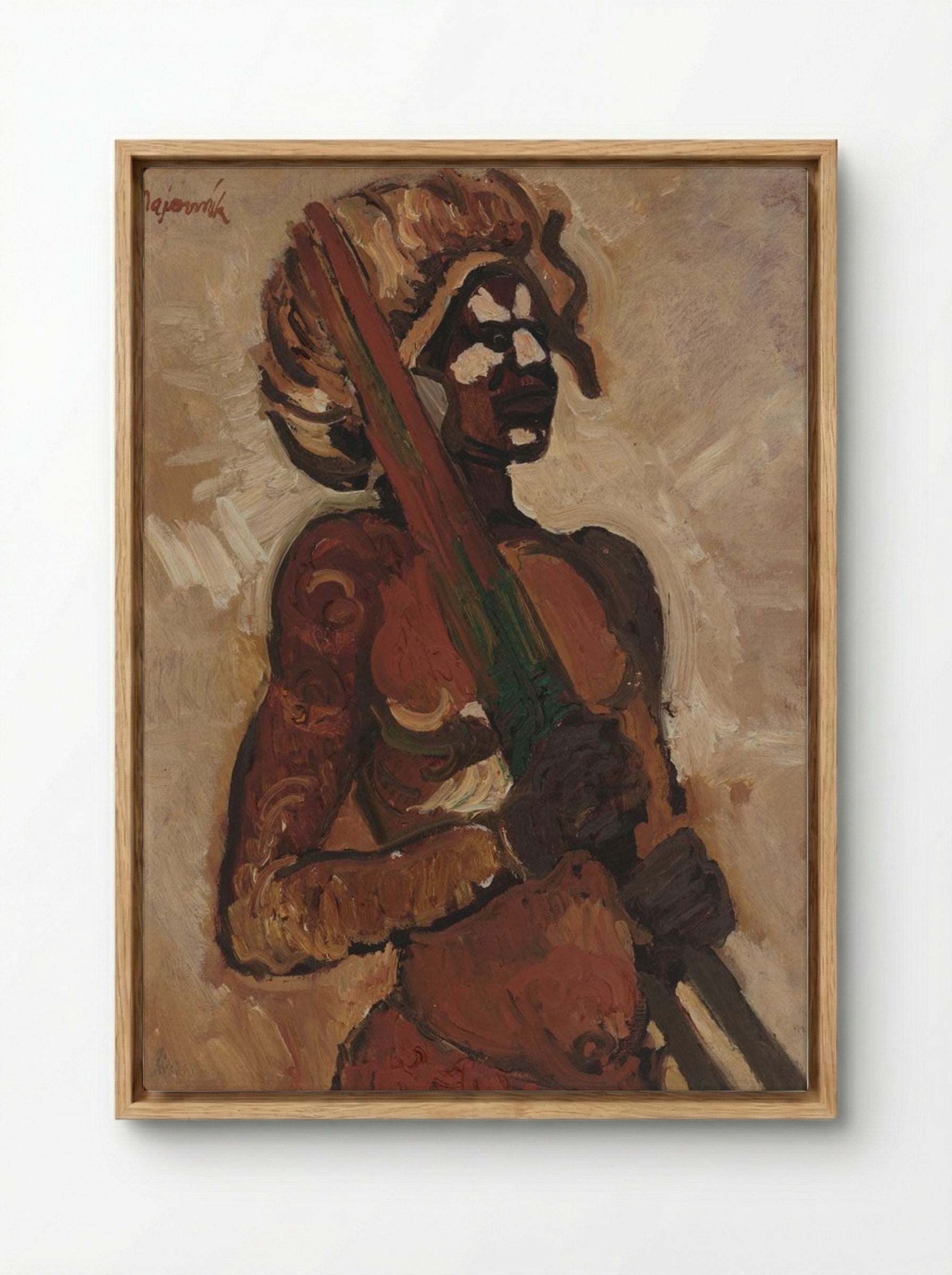 Black Warrior - Cyprián Majerník - Framed Canvas Wood