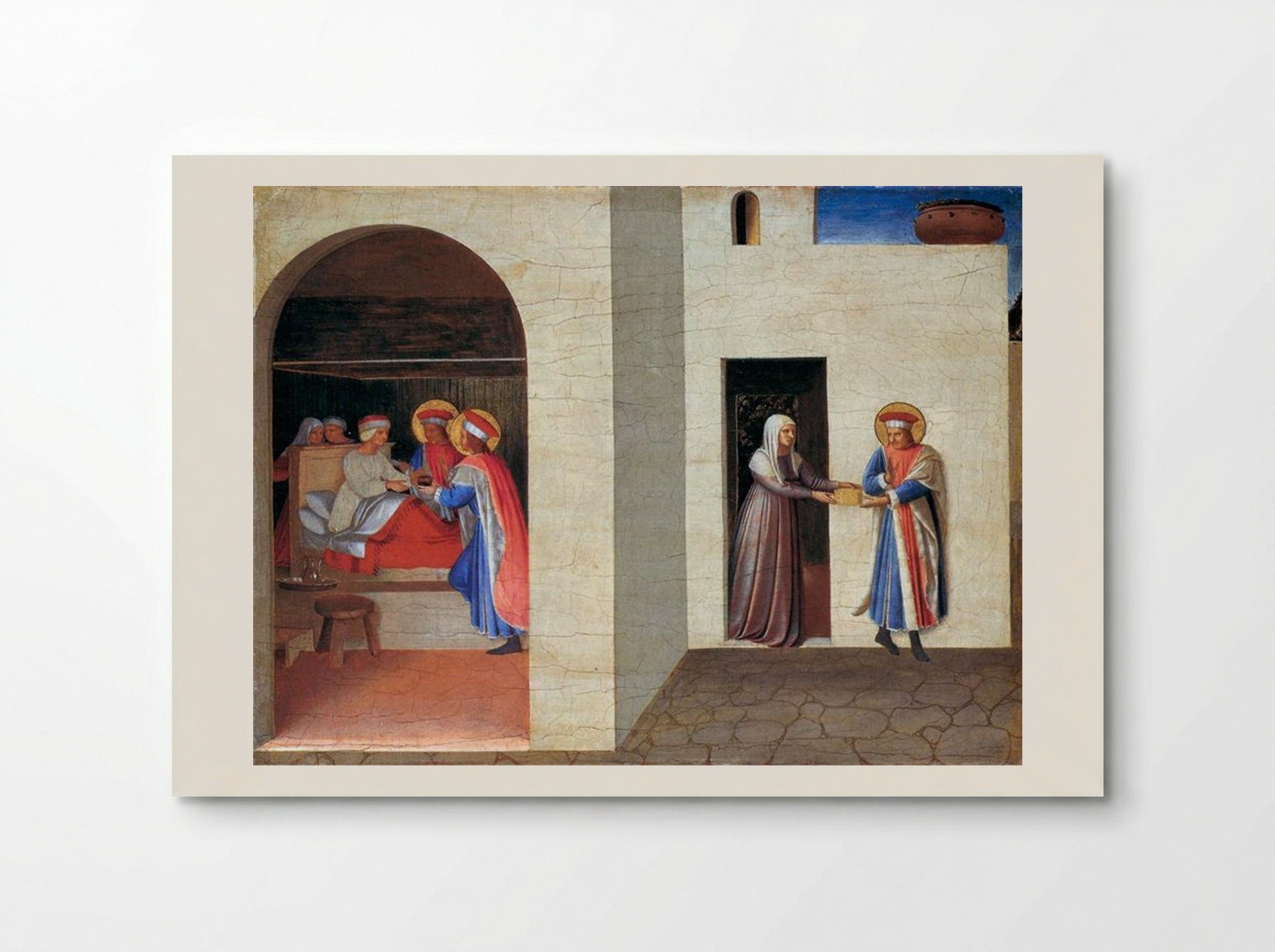 The Healing of Palladia by Saint Cosmas and Saint Damian - Fra Angelico - Poster