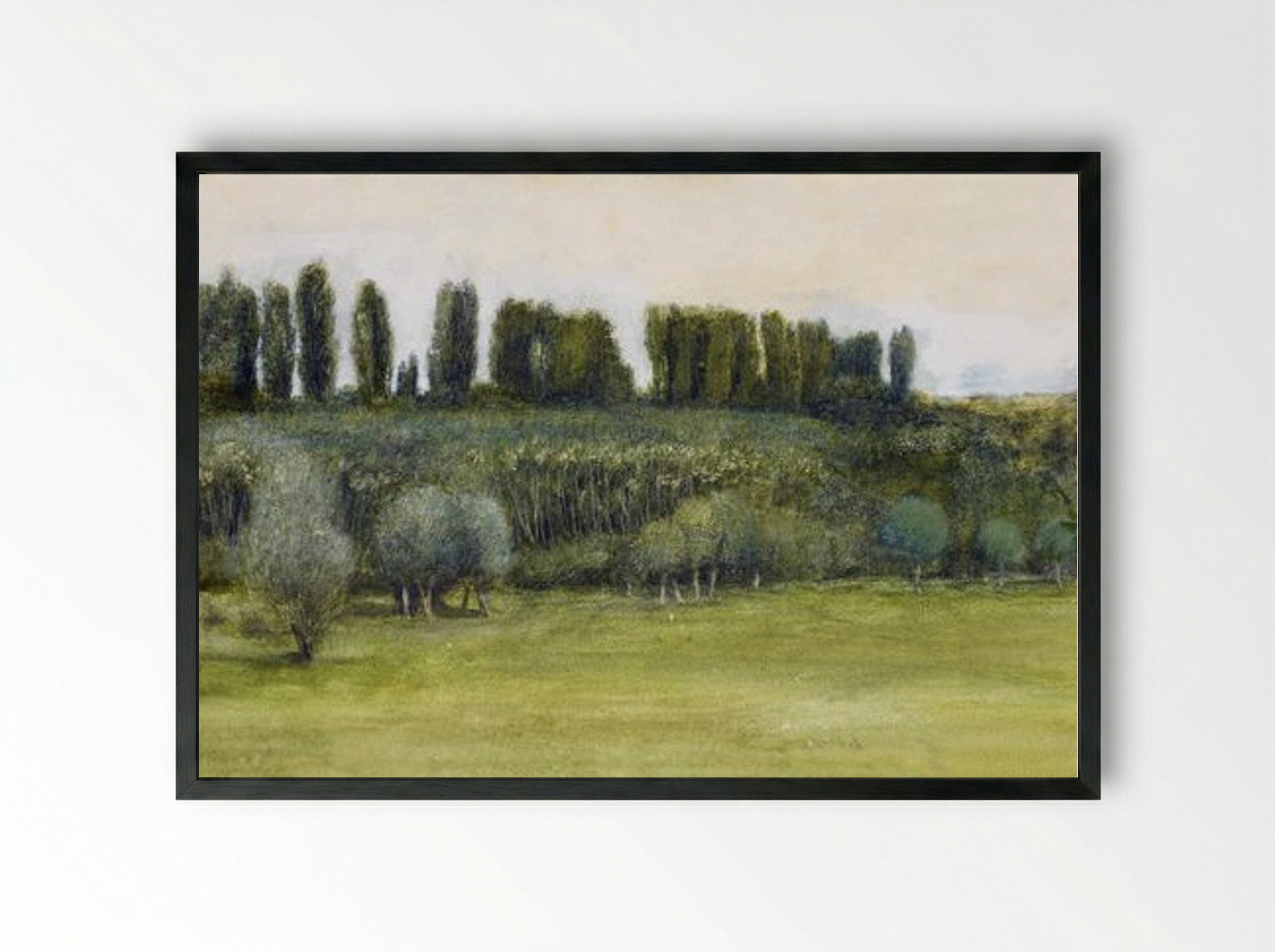 Landscape Study - Edward Burne-Jones - Framed Print Black