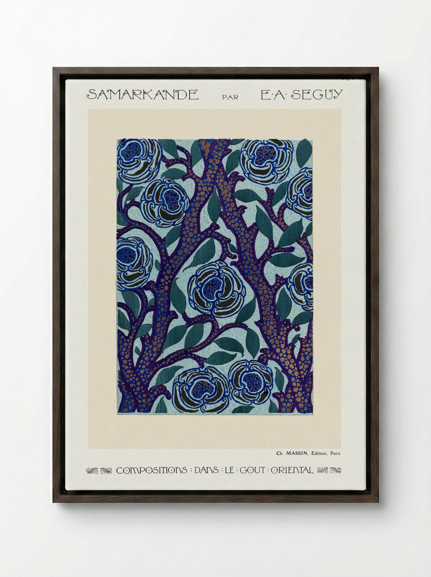 Samarkande, Plate 13 - Émile-Allain Séguy - Framed Canvas Dark Wood