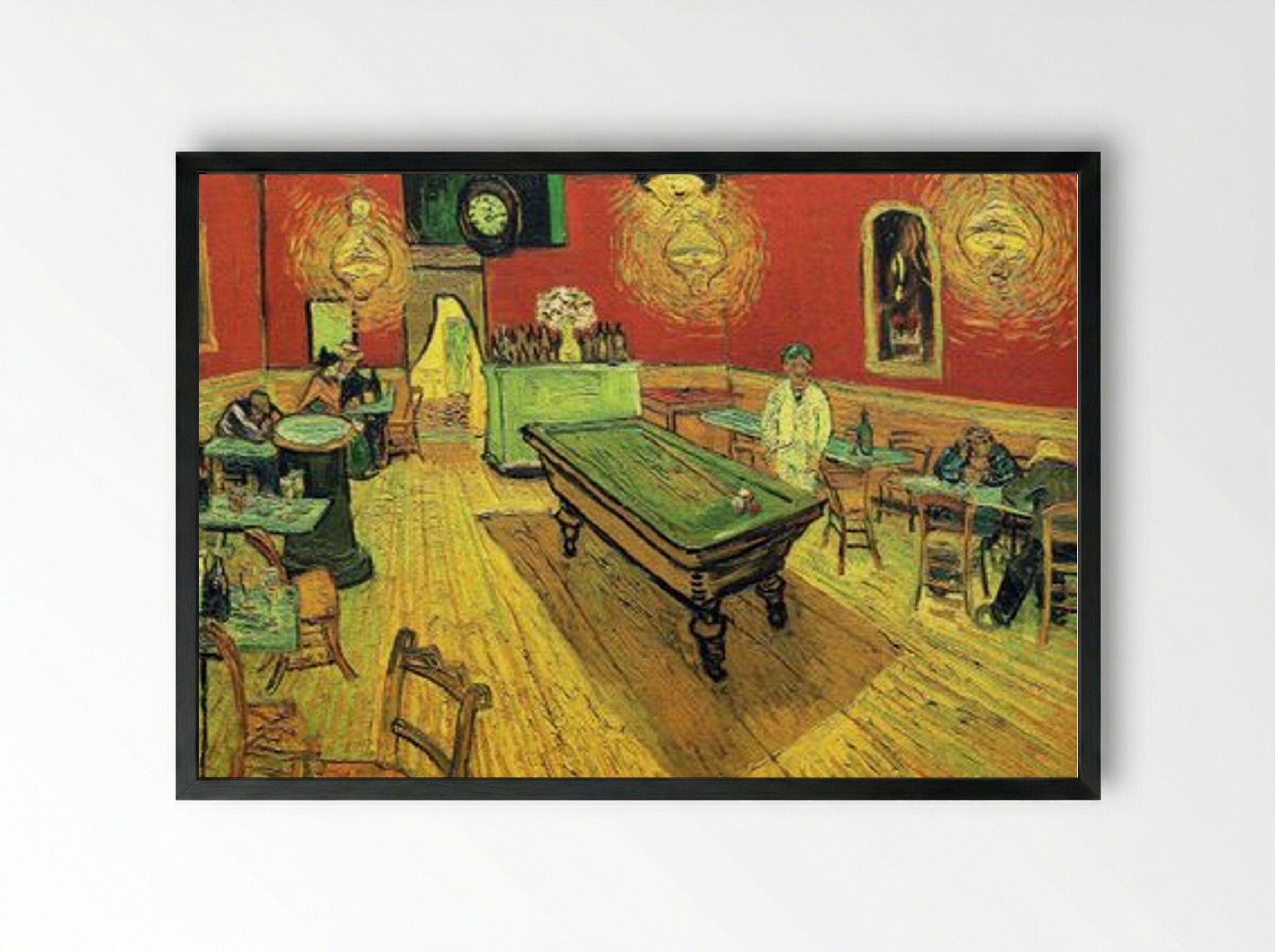 The Night Café - Vincent van Gogh - Framed Print Black
