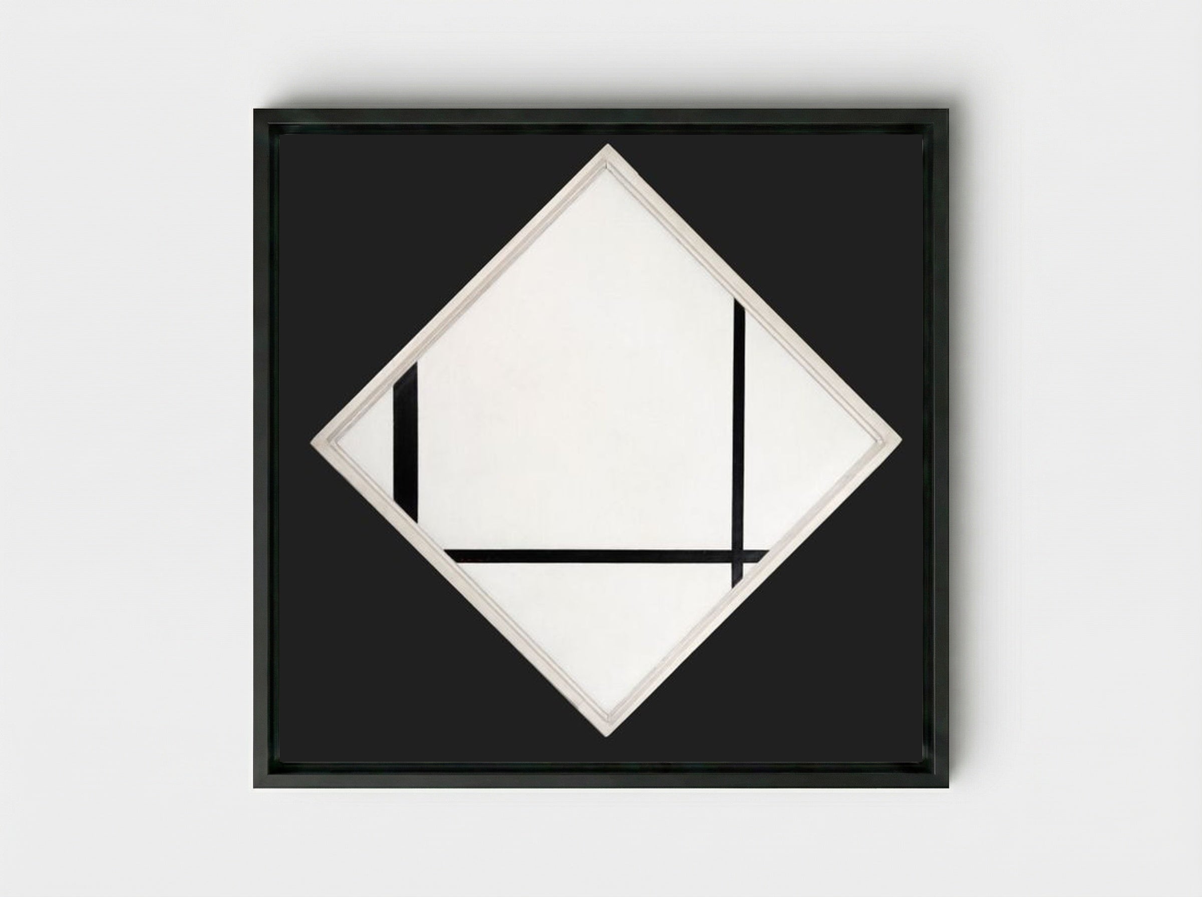 Fox Trot A - Piet Mondrian - Framed Canvas Black