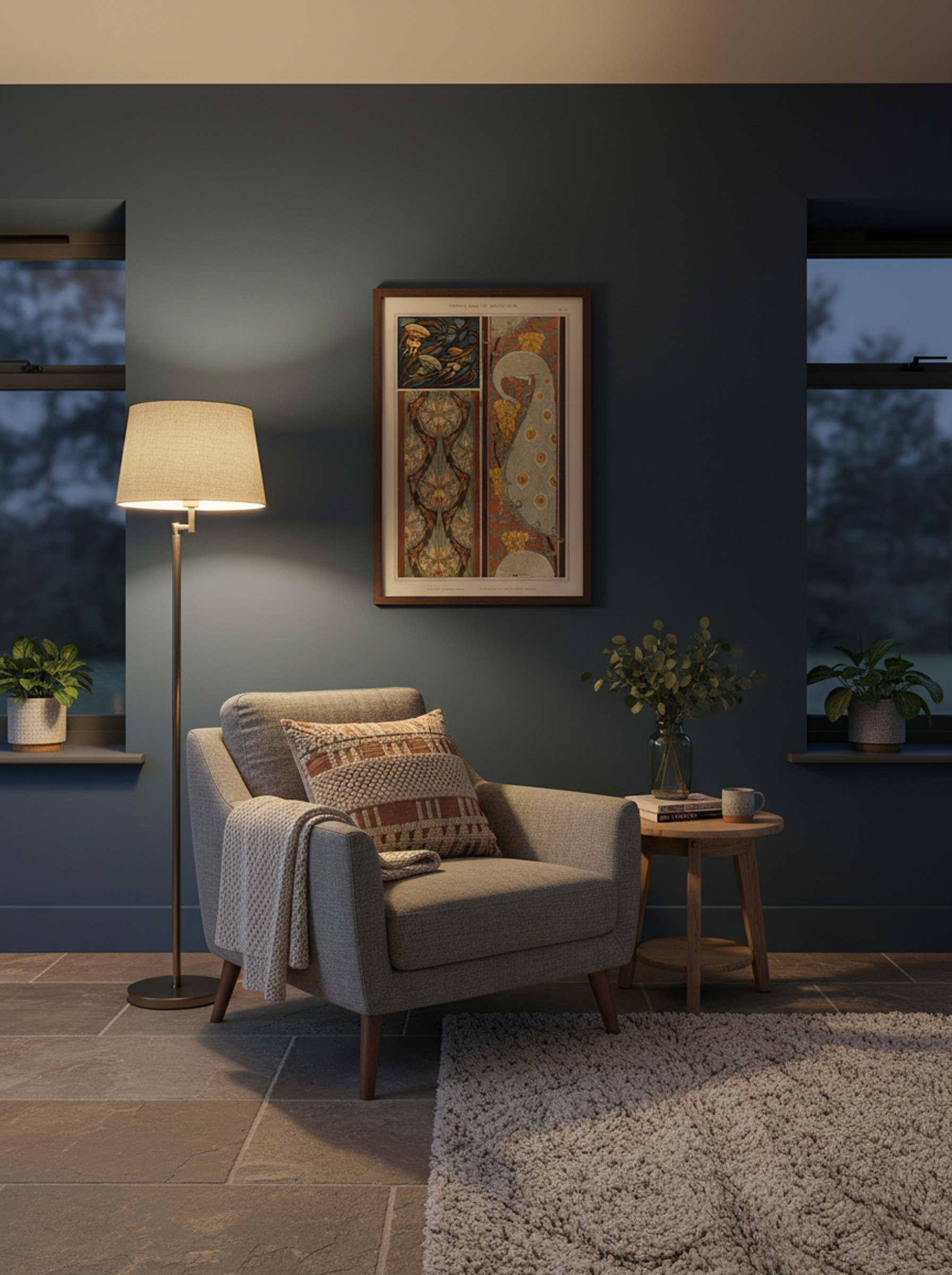 Meduses et Algues, Vitrail. Cigales et Lis, Paons et Cytise, Bordures (Plate 17 from L'animal dans la décoration) - Maurice Pillard Verneuil - Lifestyle