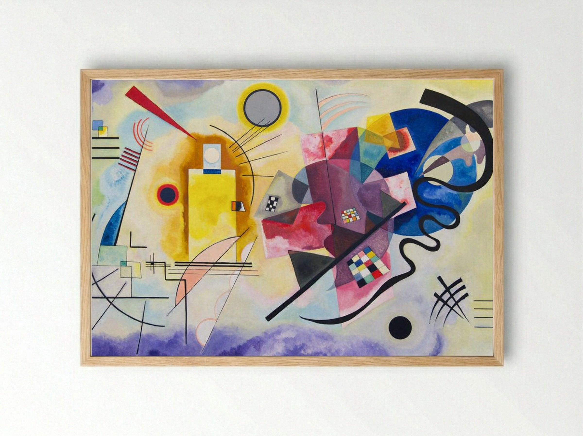 Yellow-Red-Blue - Wassily Kandinsky - Framed Print Wood