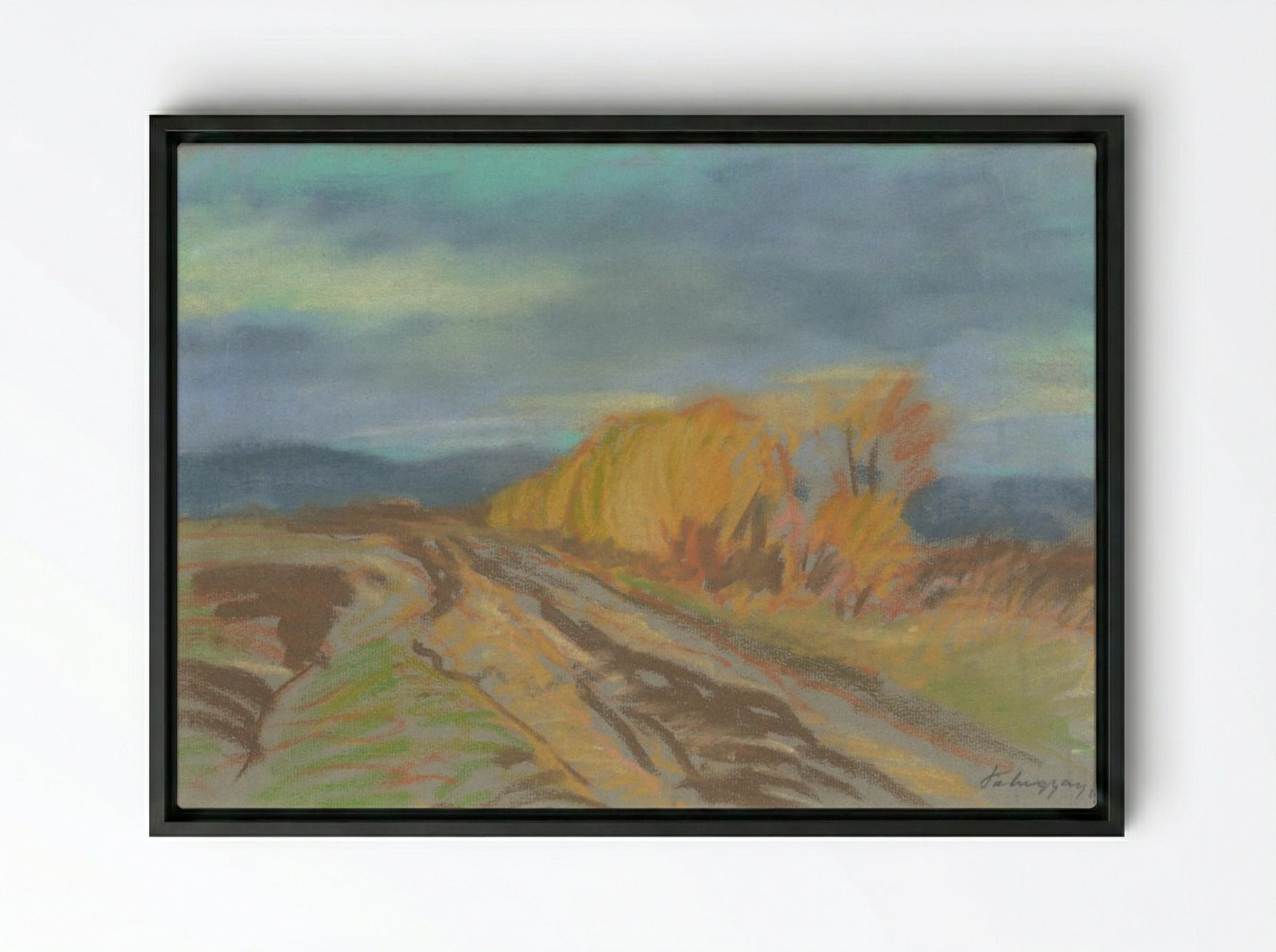 Autumn Motif - Zolo Palugyay - Framed Canvas Black