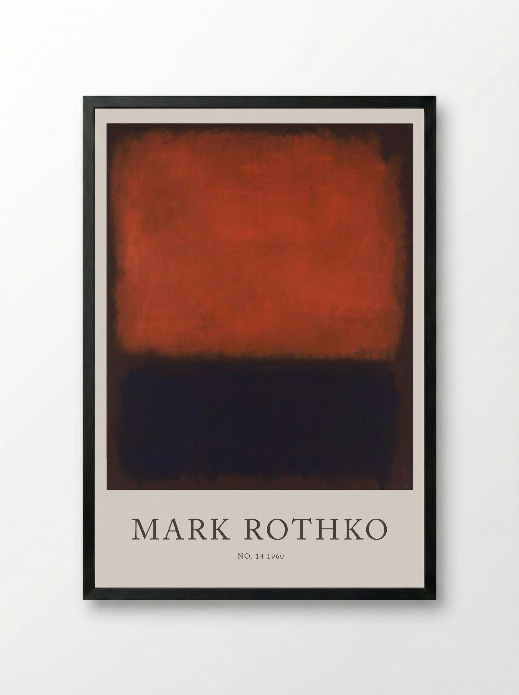No. 14, 1960 - Mark Rothko - Framed Print Black