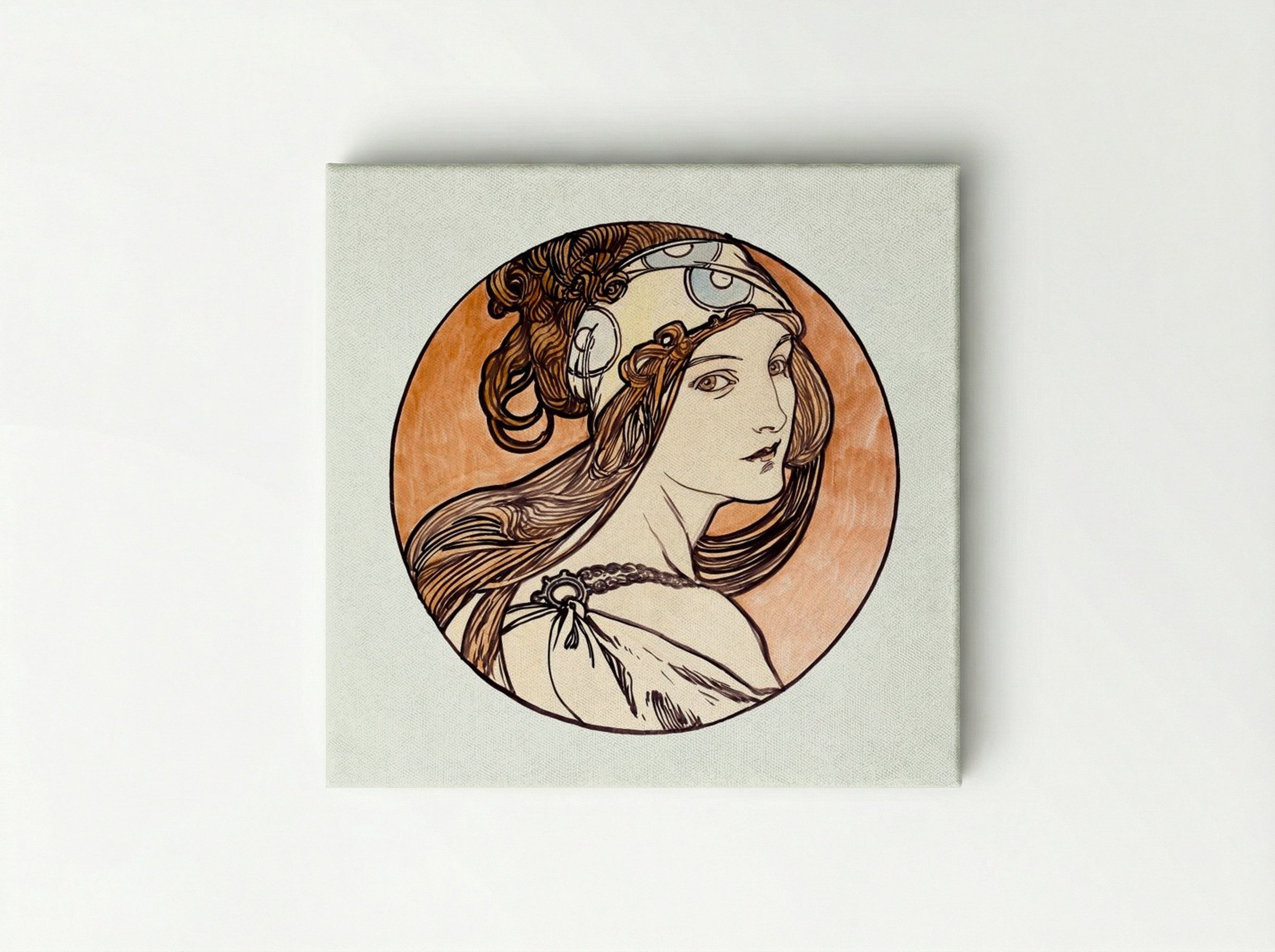 Stained Glass Window Design for Fouquet Boutique - Alphonse Mucha - Canvas