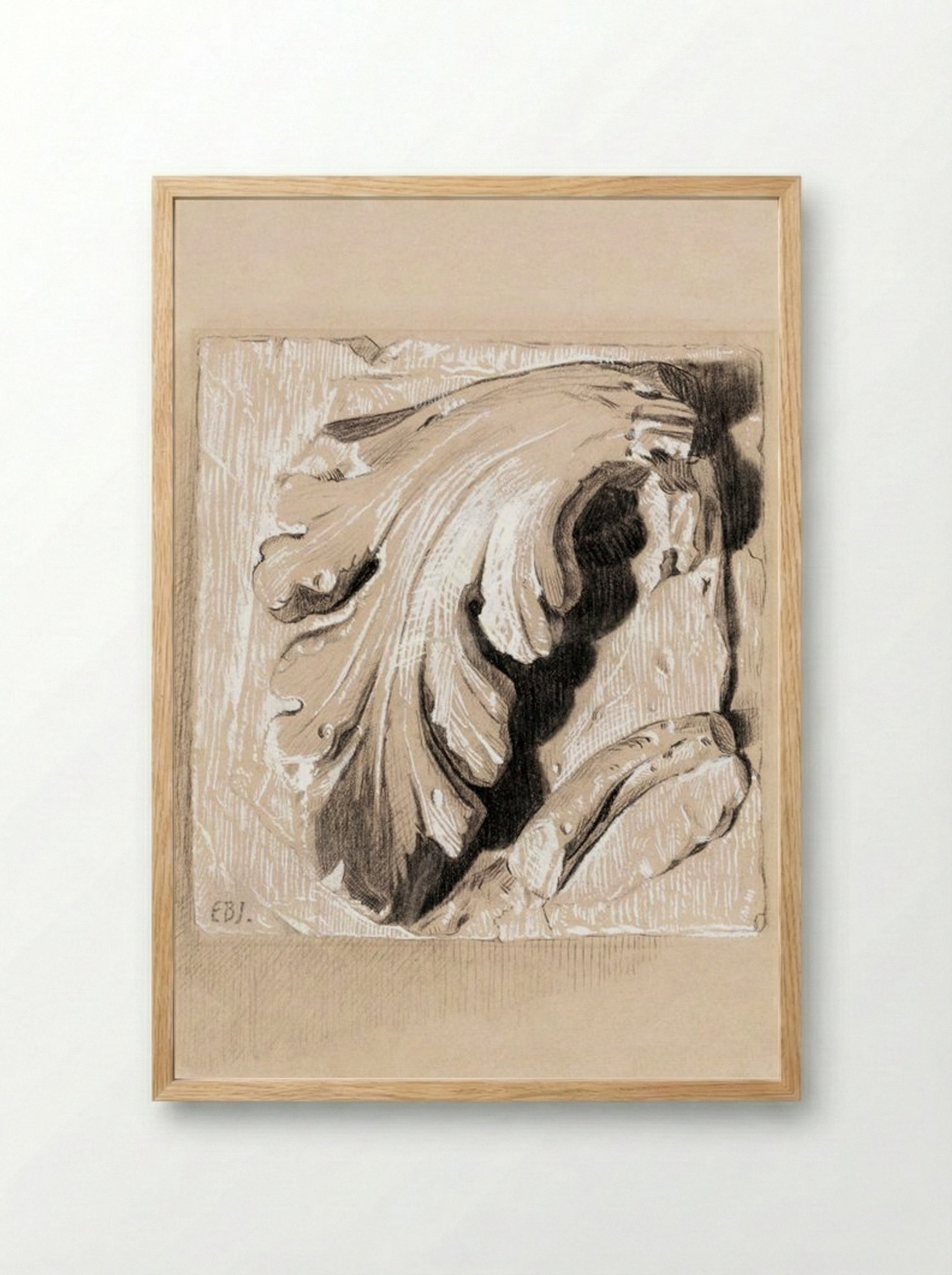 A Fragment from an Antique Frieze - Edward Burne-Jones - Framed Print Wood