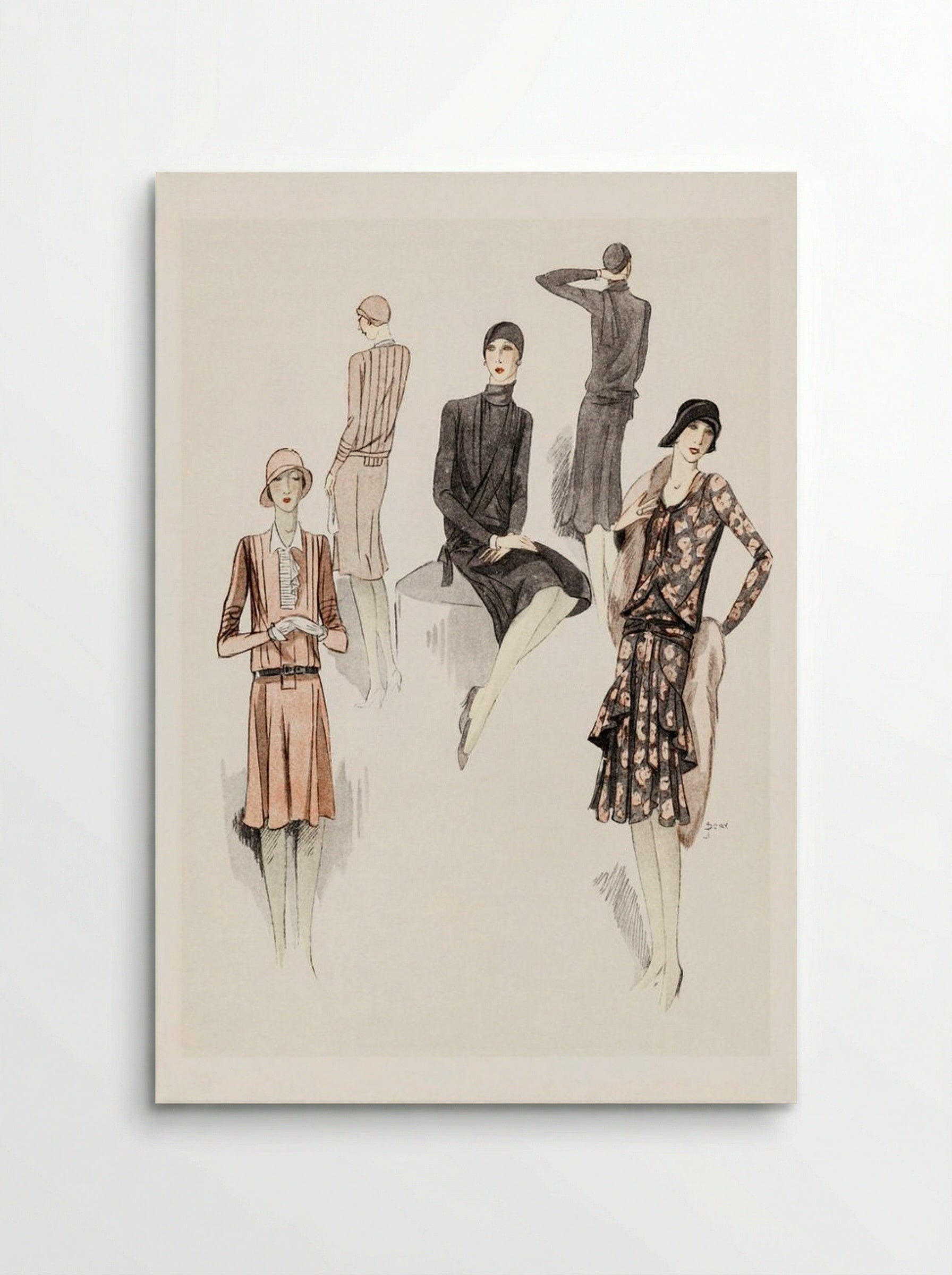 Feuillets de l'Élégance Féminine - Fine Art Print - Poster