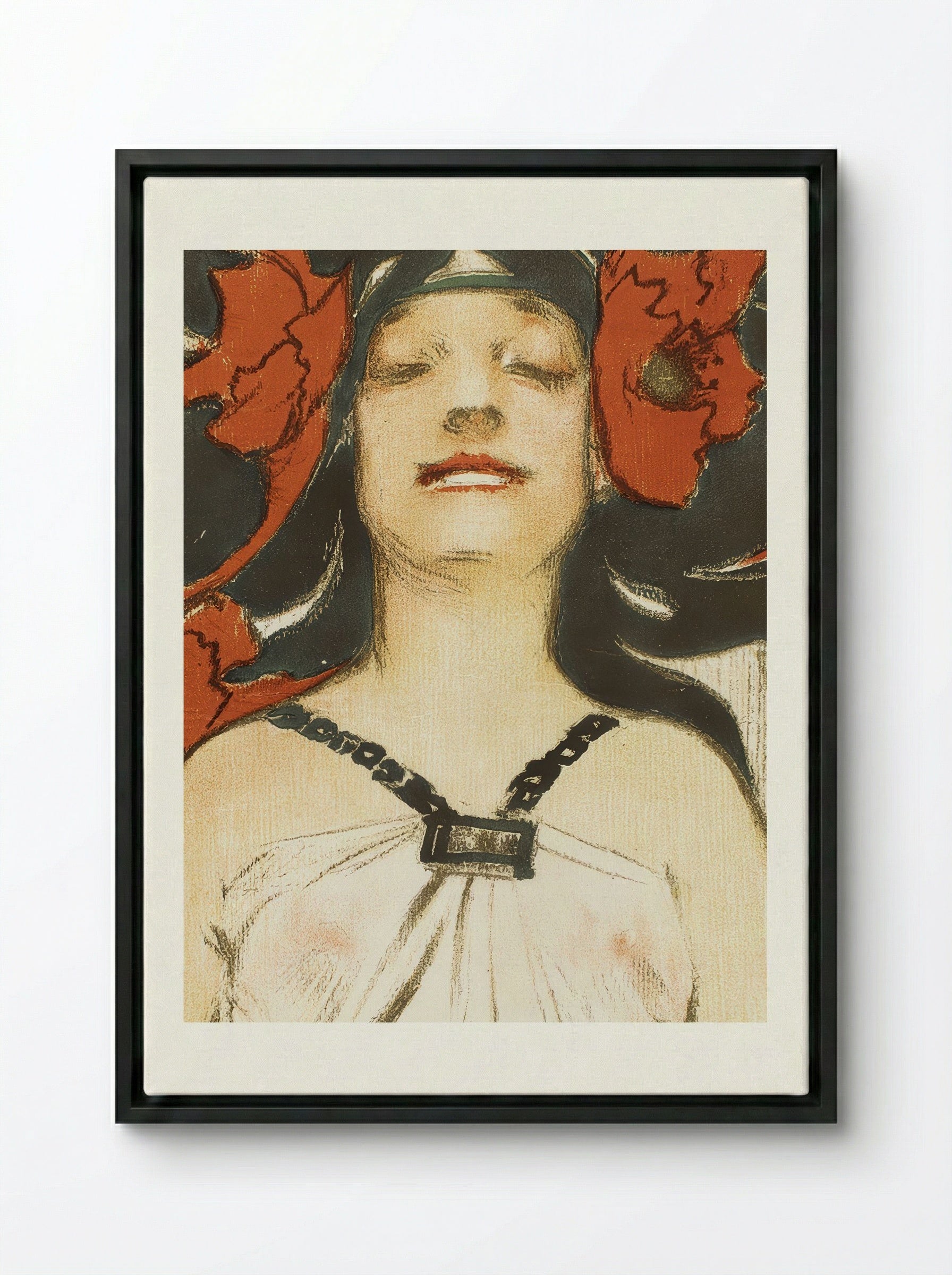 The August Century, Midsummer Holiday Number - Joseph Christian Leyendecker - Framed Canvas Black