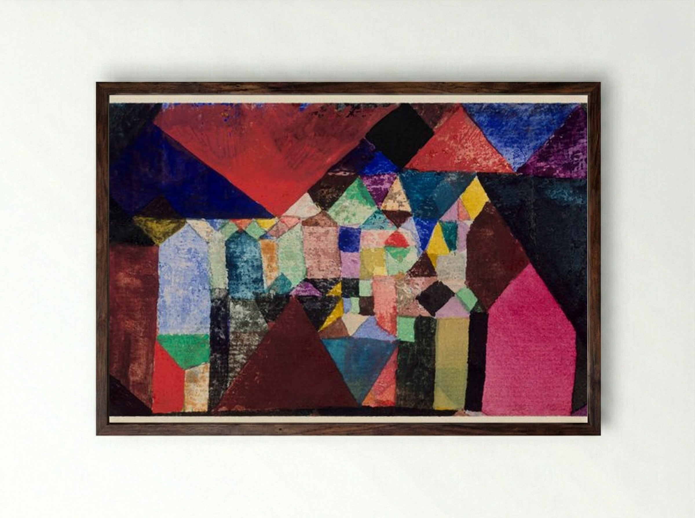 Municipal Jewel - Paul Klee - Framed Print Dark Wood