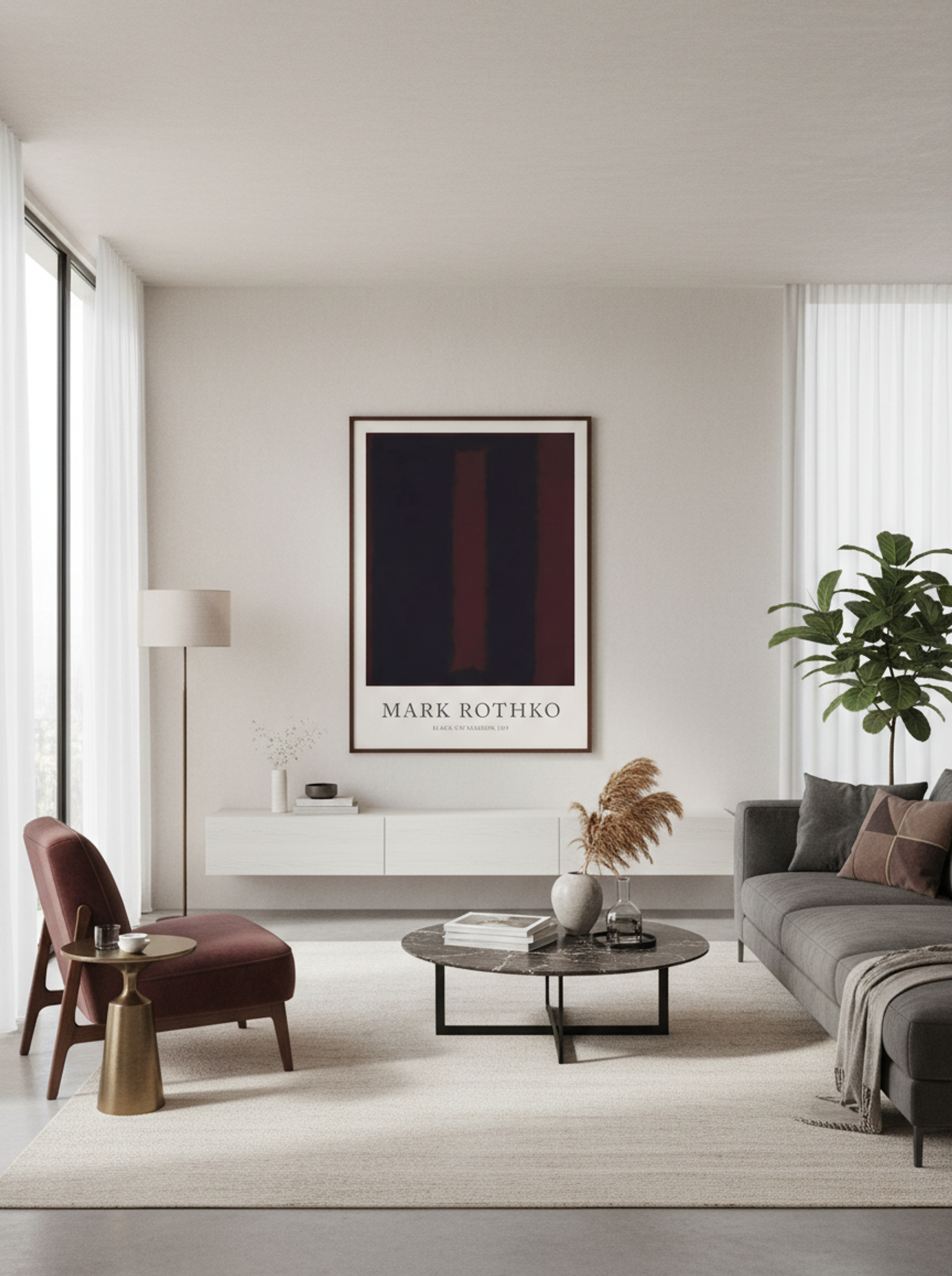 Black on Maroon - Mark Rothko - Lifestyle