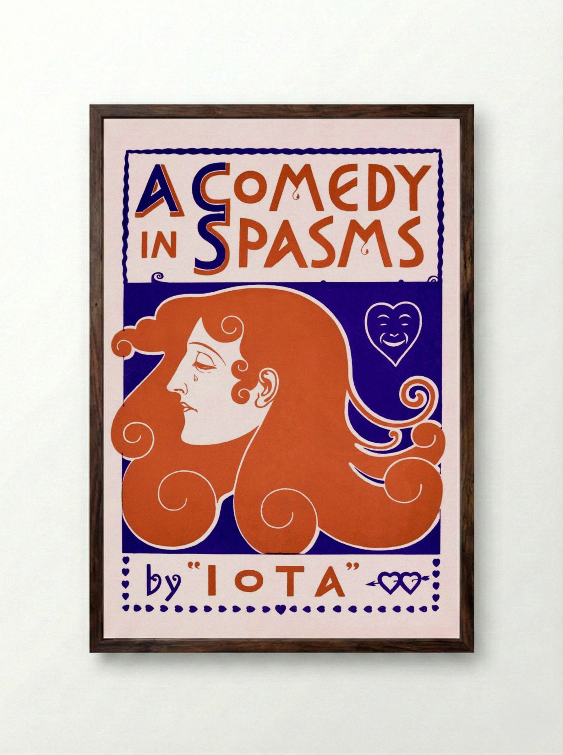 A Comedy in Spasms - Iota (Kathleen Mannington Hunt Caffyn) - Framed Print Dark Wood