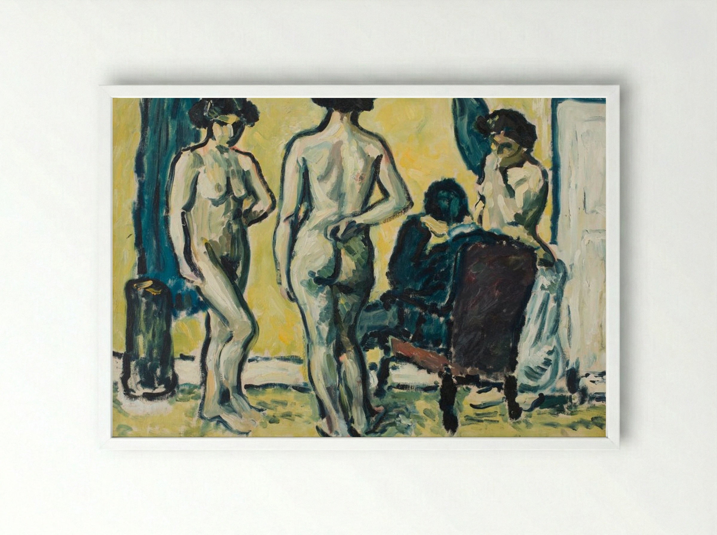 The Judgement of Paris - Harald Giersing - Framed Print White